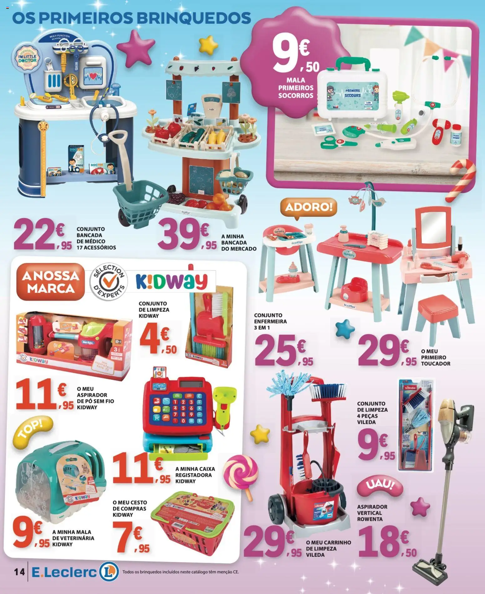 E.Leclerc Brinquedos de Natal │ válido de 11.11.2025 | Página: 14 | Produtos: Aspirador de pó, Aspirador, Bancada, Pó
