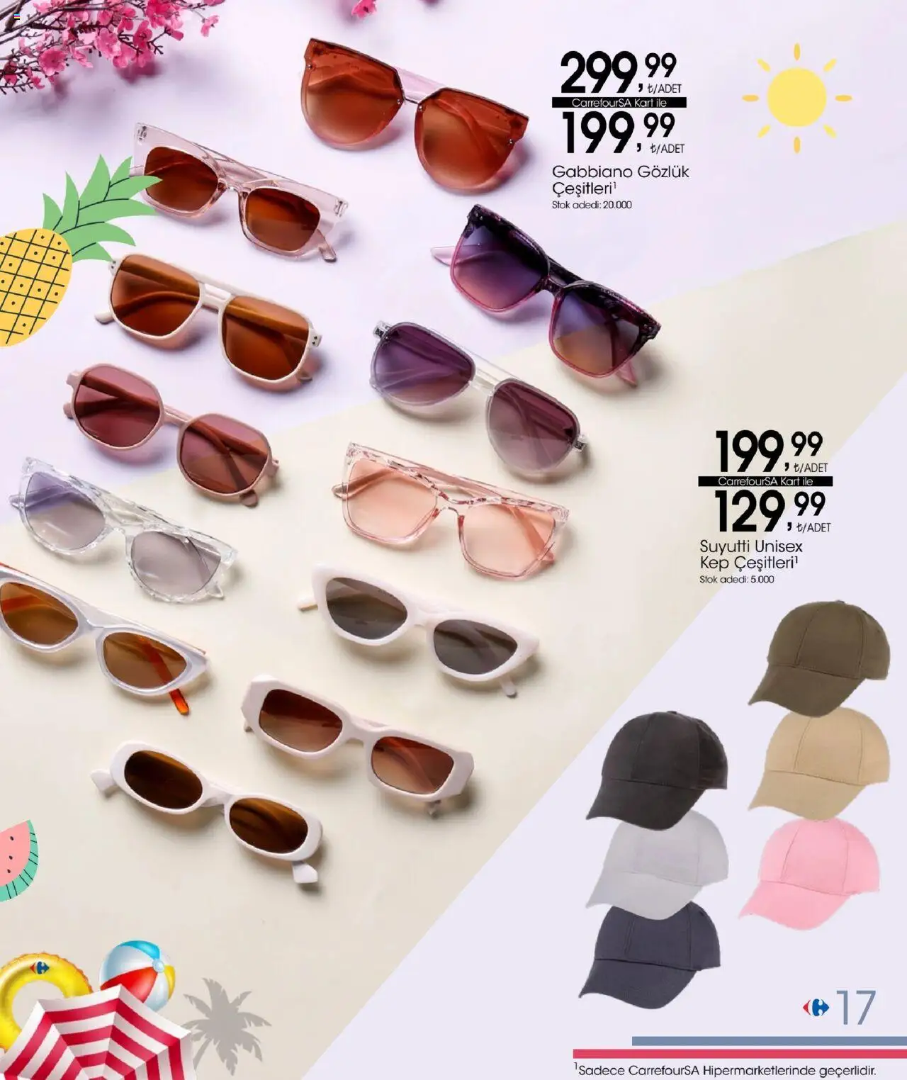CarrefourSA - Tatil Katalogu  - 02.06.2025 tarihinden itibaren geçerlidir | Sayfa: 17 | Ürünler: Kep, Gözlük