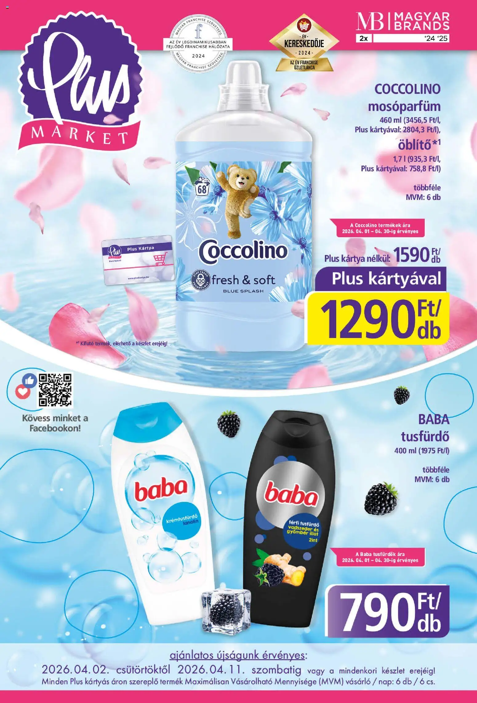 Plus Market akciós ujság - amely érvényes a következő dátumtól: 02.04.2026 | Oldal: 1