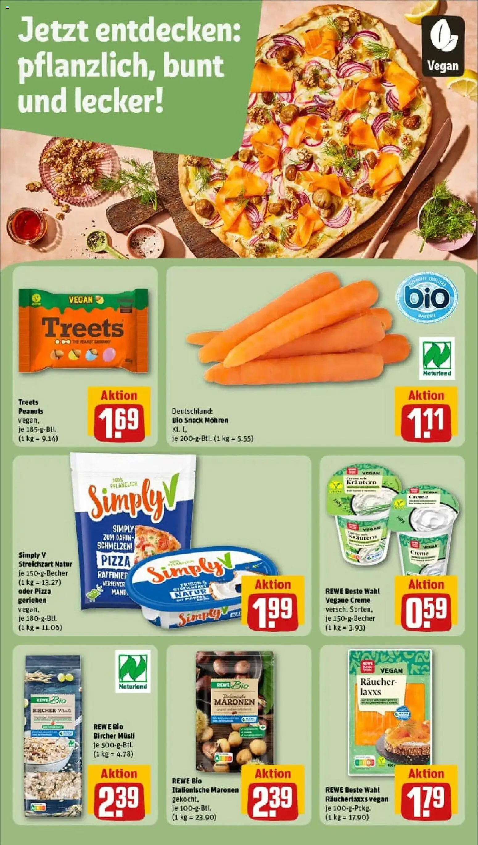 Rewe prospekt Burgkirchen	 – gültig ab 26.01.2026 | Seite: 15 | Produkte: Musli, Creme, Mohren, Pizza