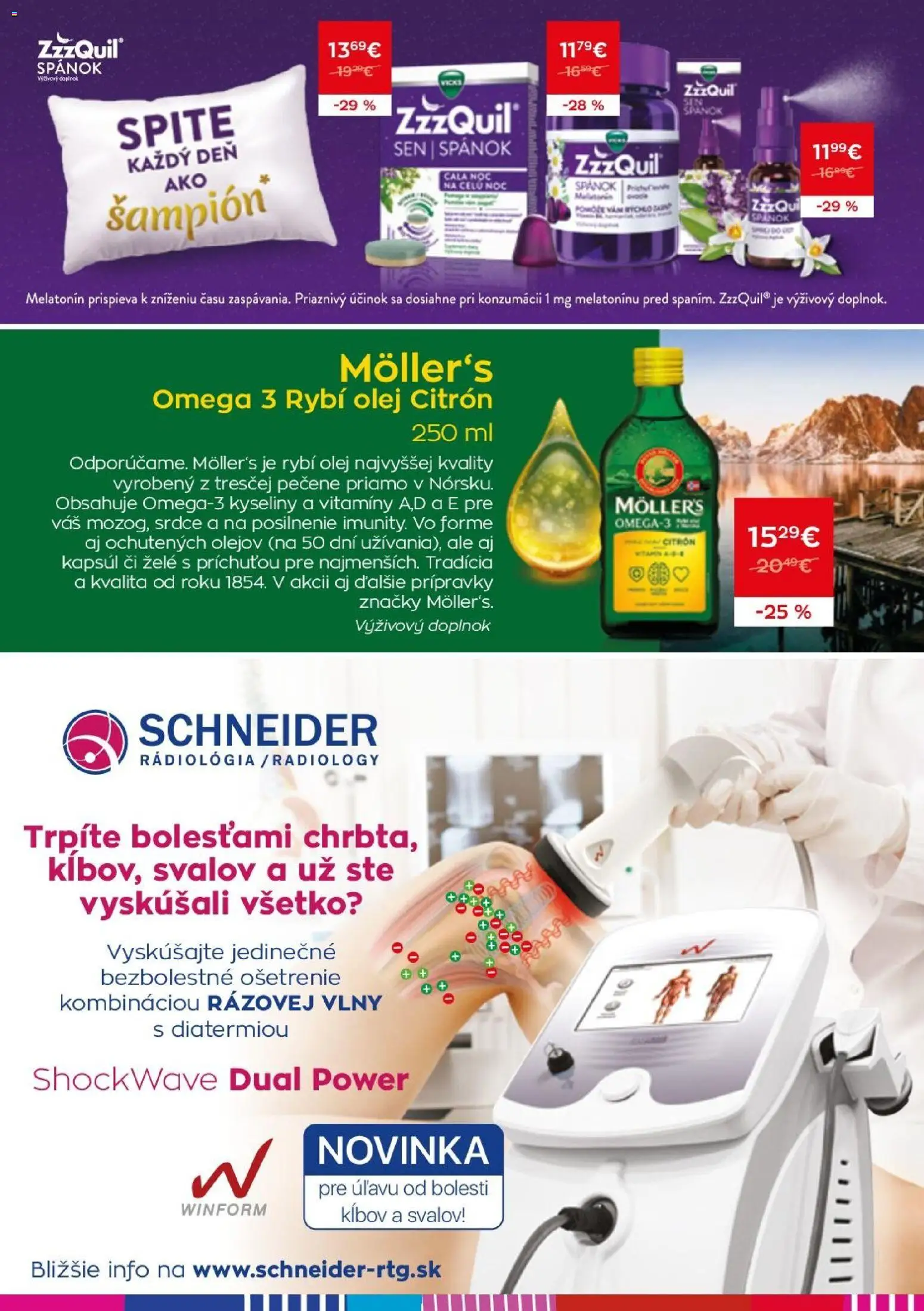 Nové Schneider lekáreň akcie – leták je platný od 01.04.2026 | Strana: 7 | Produkty: Olej