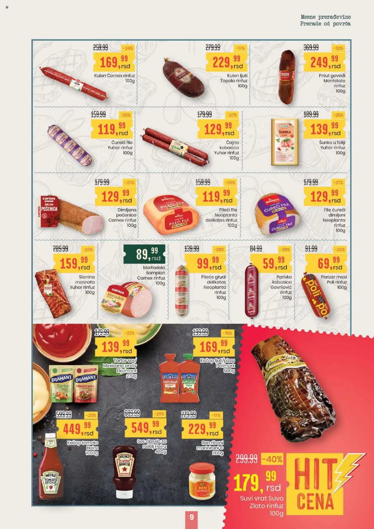 Aroma Market katalog - važi od 21.08.2025 | Strana: 9 | Proizvode: Parizer, Sos, Pečenica, Roštilj