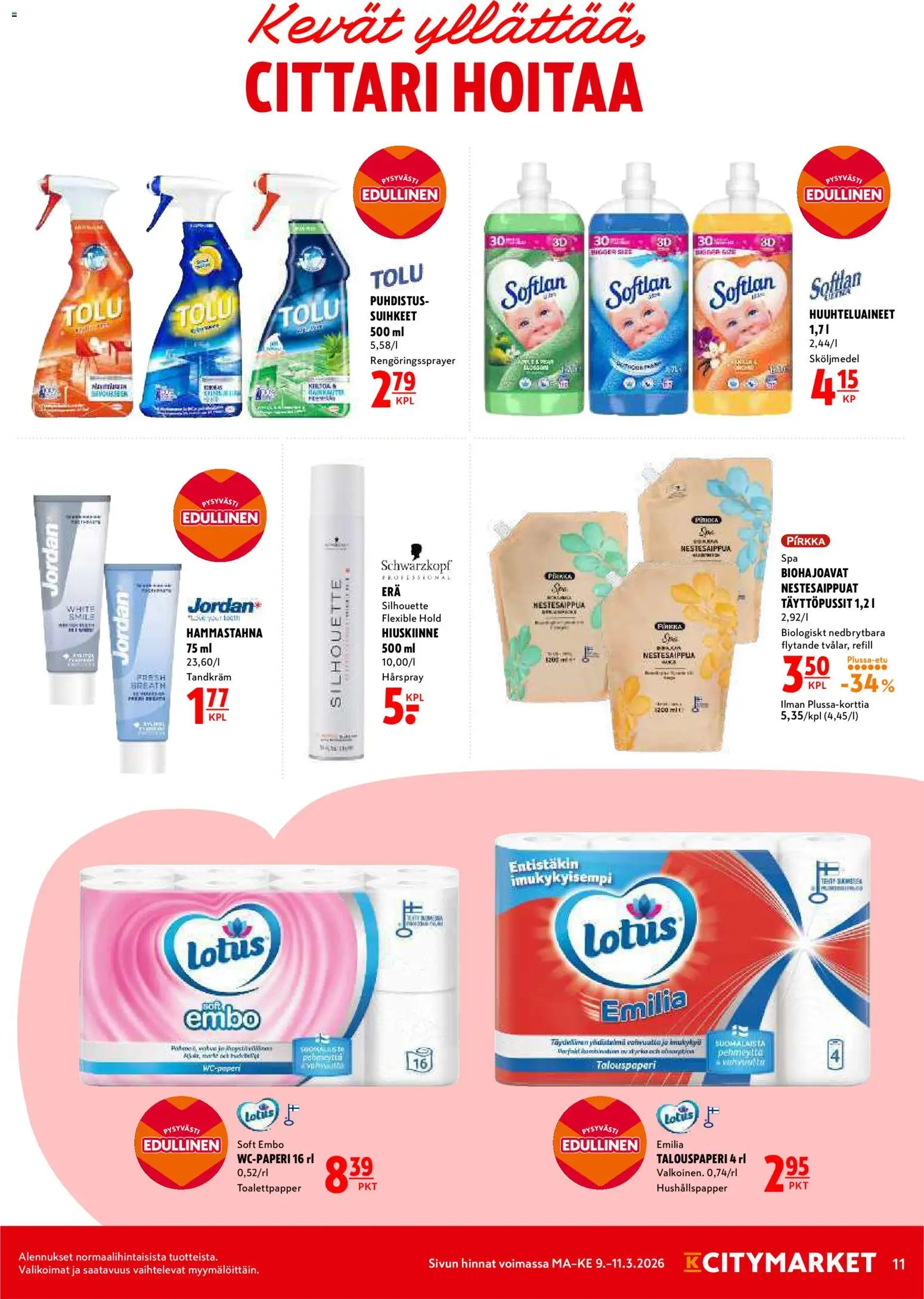 K-Citymarket tarjoukset – voimassa 09.03.2026 alkaen | Sivu: 11 | Tuotteet: Hammastahna