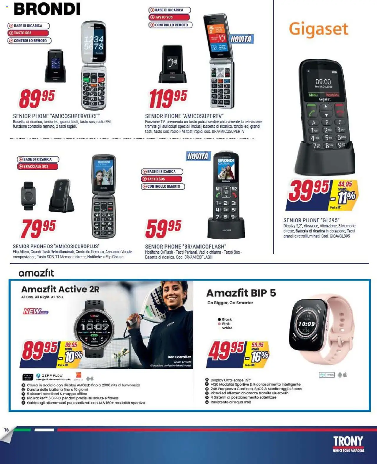 Volantino Trony del 17.10.2025 | Pagina: 16 | Prodotti: Pollo, Bracciale, Radio, Satellitare