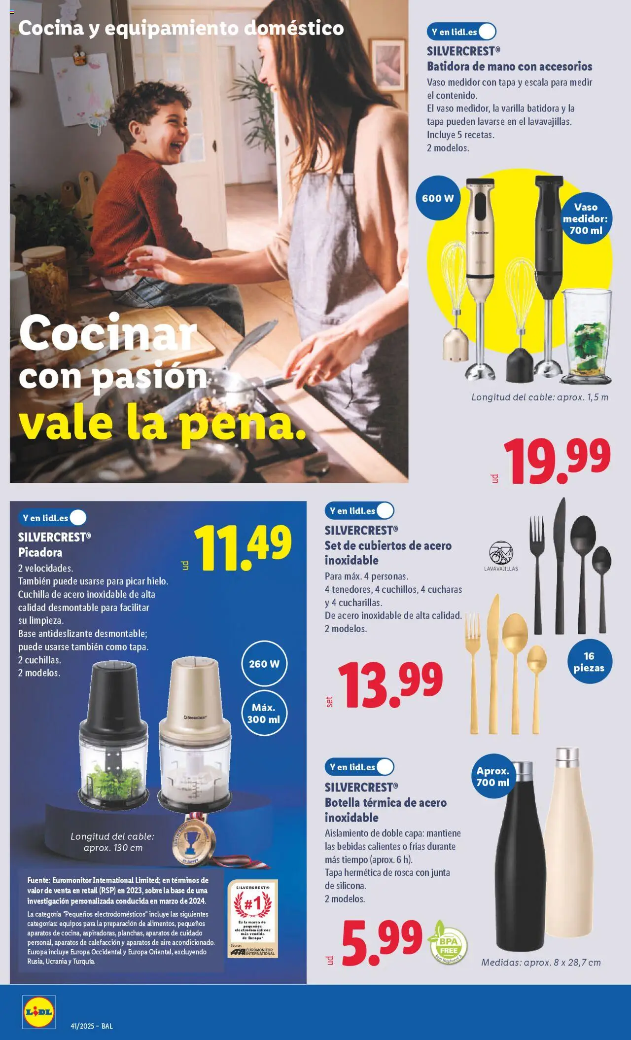 Lidl catálogo de bazar MAD │ válido desde el 06.10.2025 | Página: 4 | Productos: Cable, Cocina, Lavavajillas, Batidora