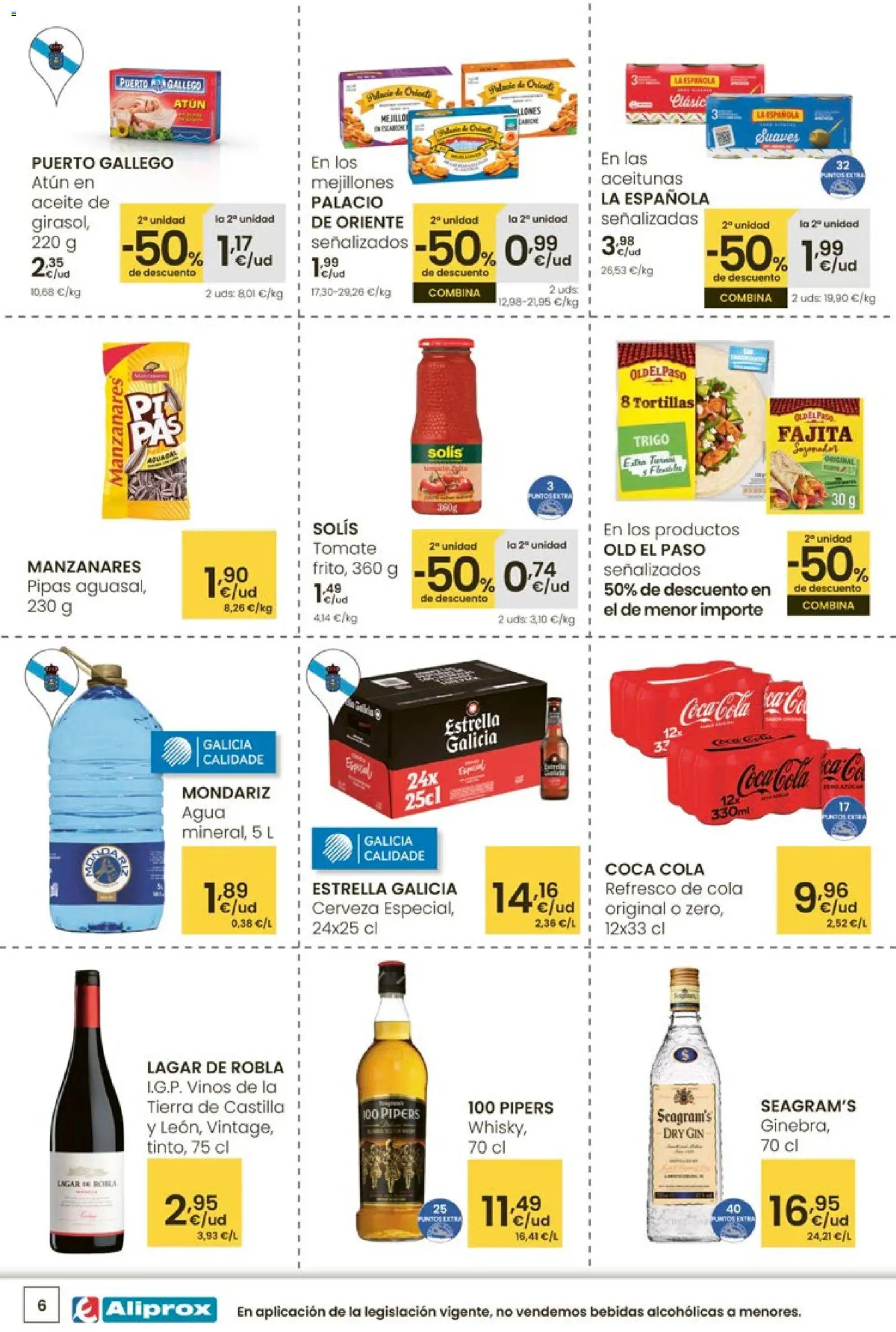 Eroski - Aliprox │ válido desde el 26.02.2026 | Página: 6 | Productos: Aceite, Cerveza