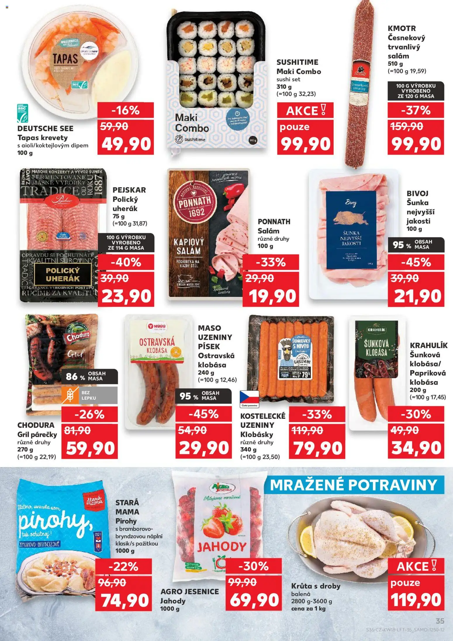 Kaufland leták - Liberec od 29.04.2026 | Strana: 35 | Produkty: Tapas, Salám, Šunka, Klobásky