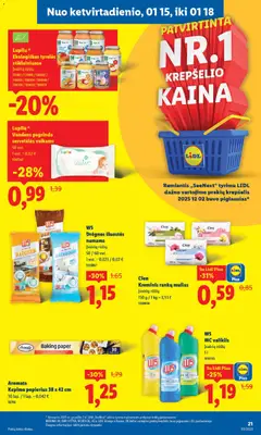 LIDL leidinys galioja nuo 12.01.2026 | Puslapis: 23 | Prekių: Kepimo popierius, Wc, Muilas, Krepšelis