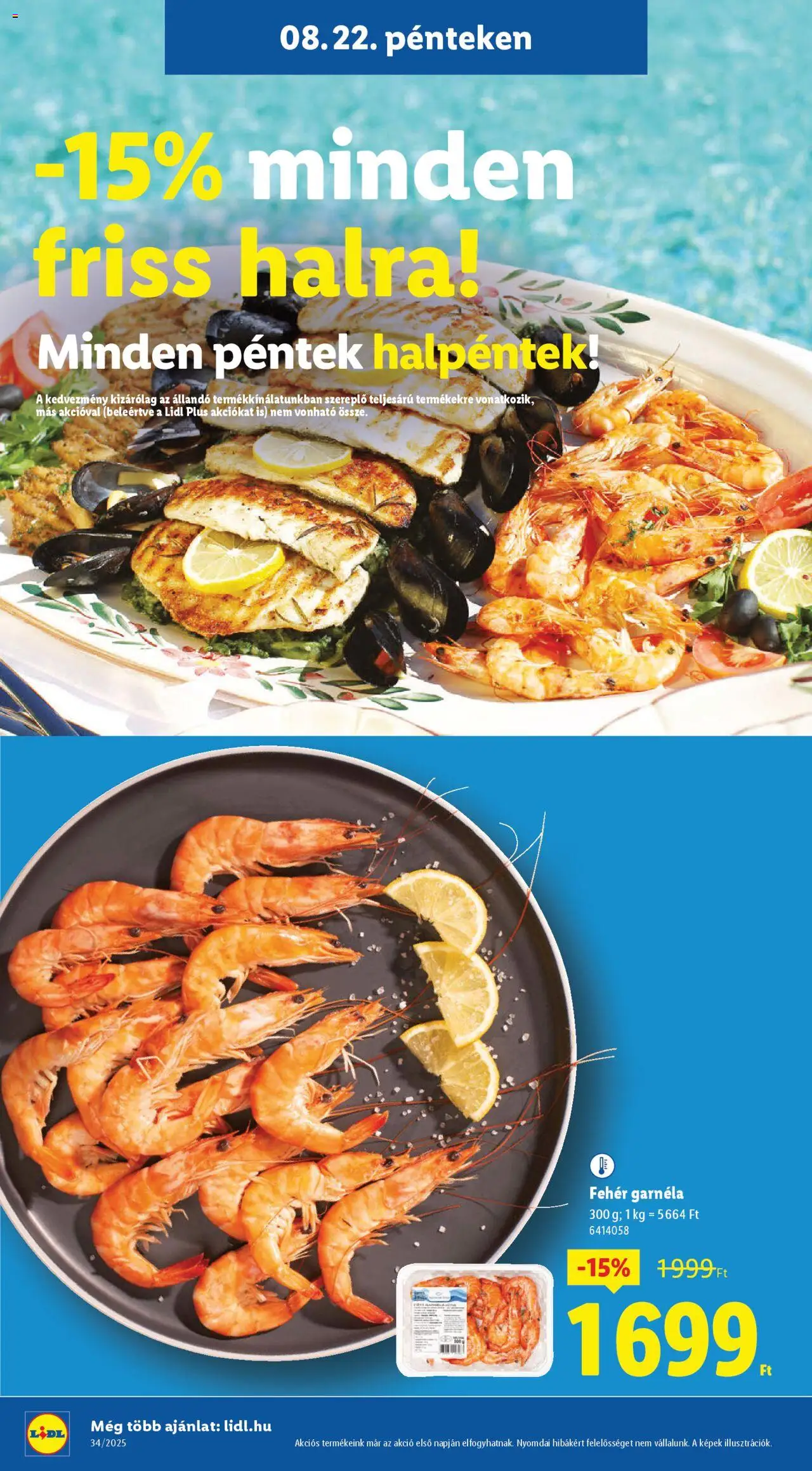 Lidl akciós ujság - amely érvényes a következő dátumtól: 21.08.2025 | Oldal: 40 | Termékek: Garnéla