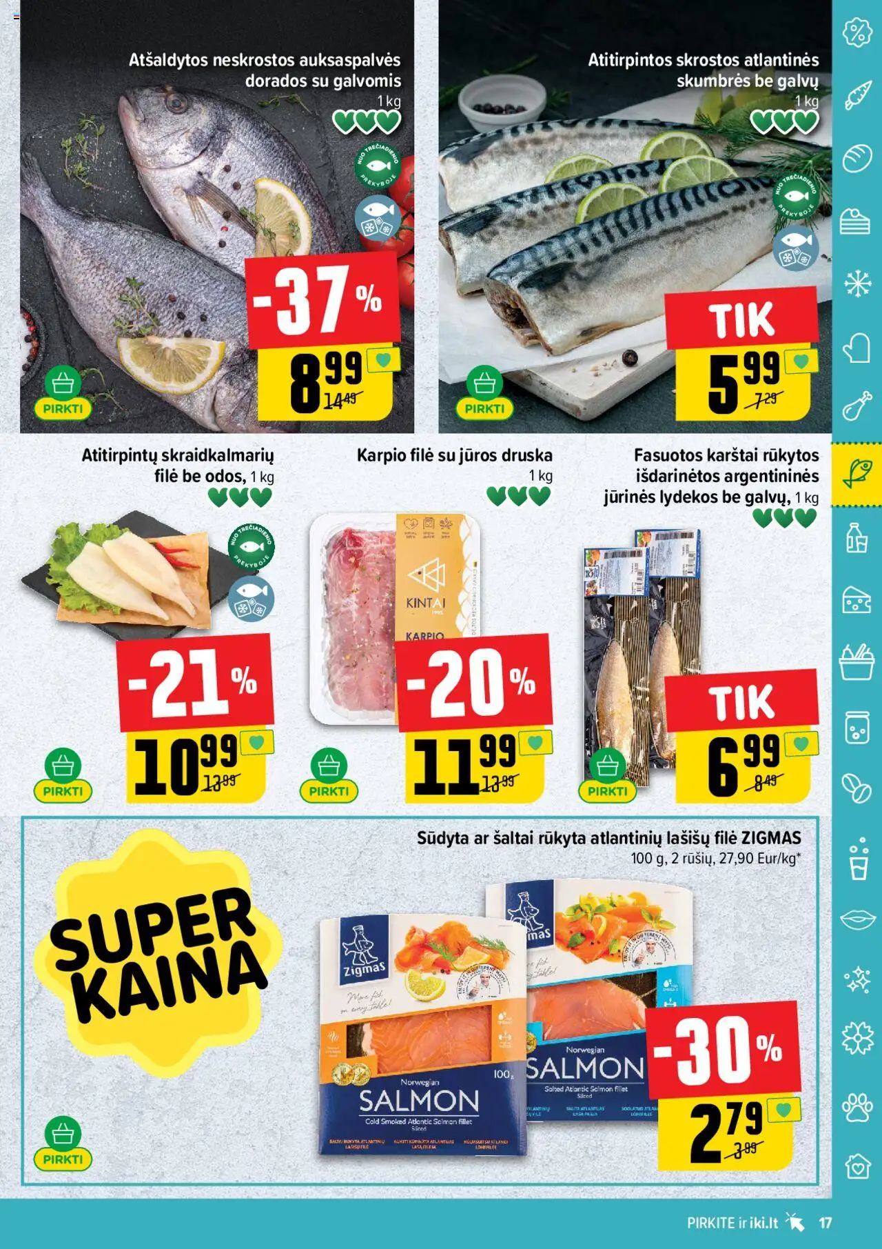 IKI leidinys│galioja nuo 14.07.2025 | Puslapis: 17 | Prekių: Lašišų filė, Jūros druska, Druska