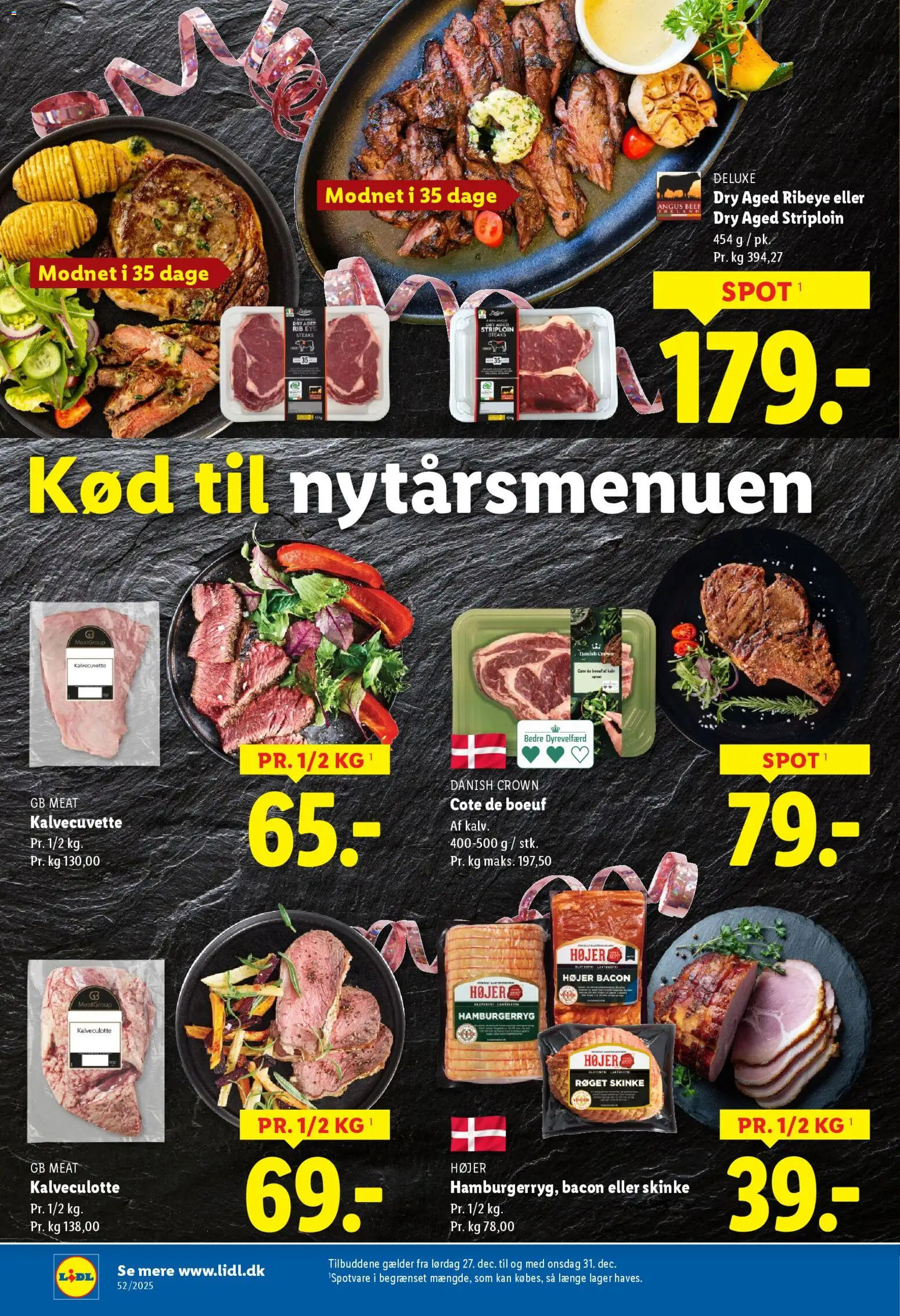 Lidl tilbudsavis – gyldig fra 27.12.2025 | Side: 10 | Produkter: Skinke, Bacon, Hamburgerryg, Søm