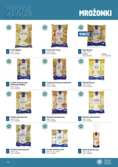 Pogląd oferty "Makro gazetka - Produktów marek własnych dla profesjonalnej Gastronomii" - ważna od 01.03.2026 | Strona: 44 | Produkty: Kuleczki ziemniaczane, Placki ziemniaczane, Krokiety, Frytki