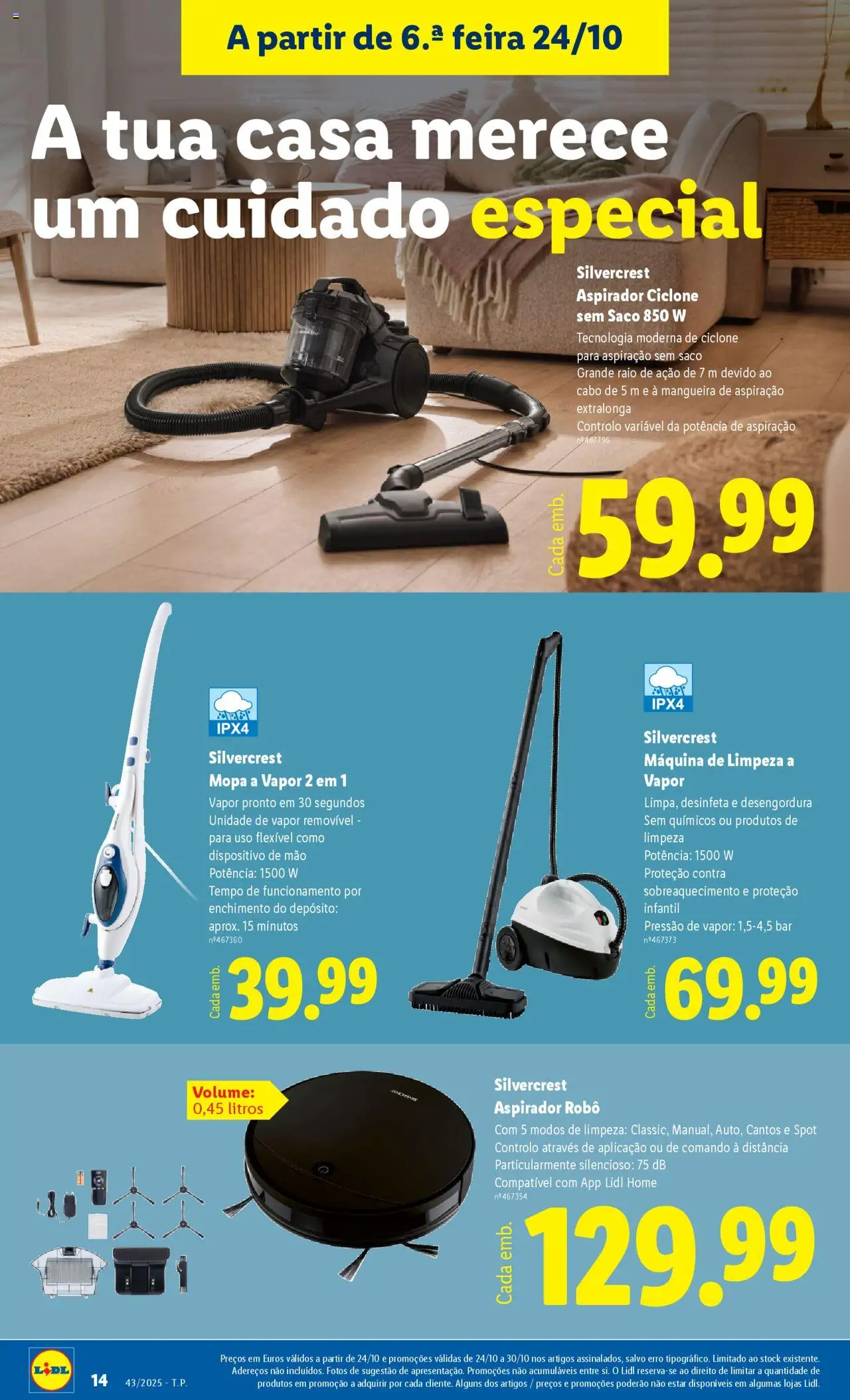 Lidl Novidades │ válido de 20.10.2025 | Página: 14 | Produtos: Cabo, Robô, Aspirador, Mangueira