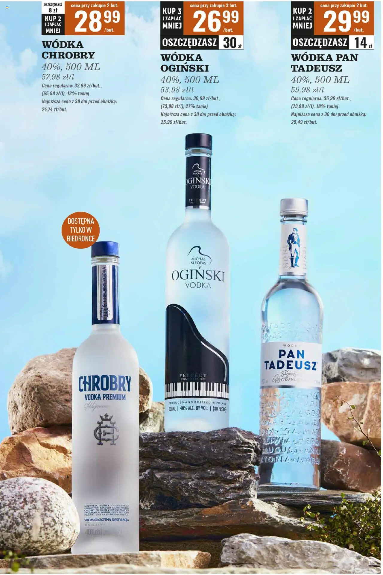 Biedronka gazetka - Czas na toast od 22.09.2025 | Strona: 22 | Produkty: Ogiński, Wódka Ogiński, Vodka, Wódka