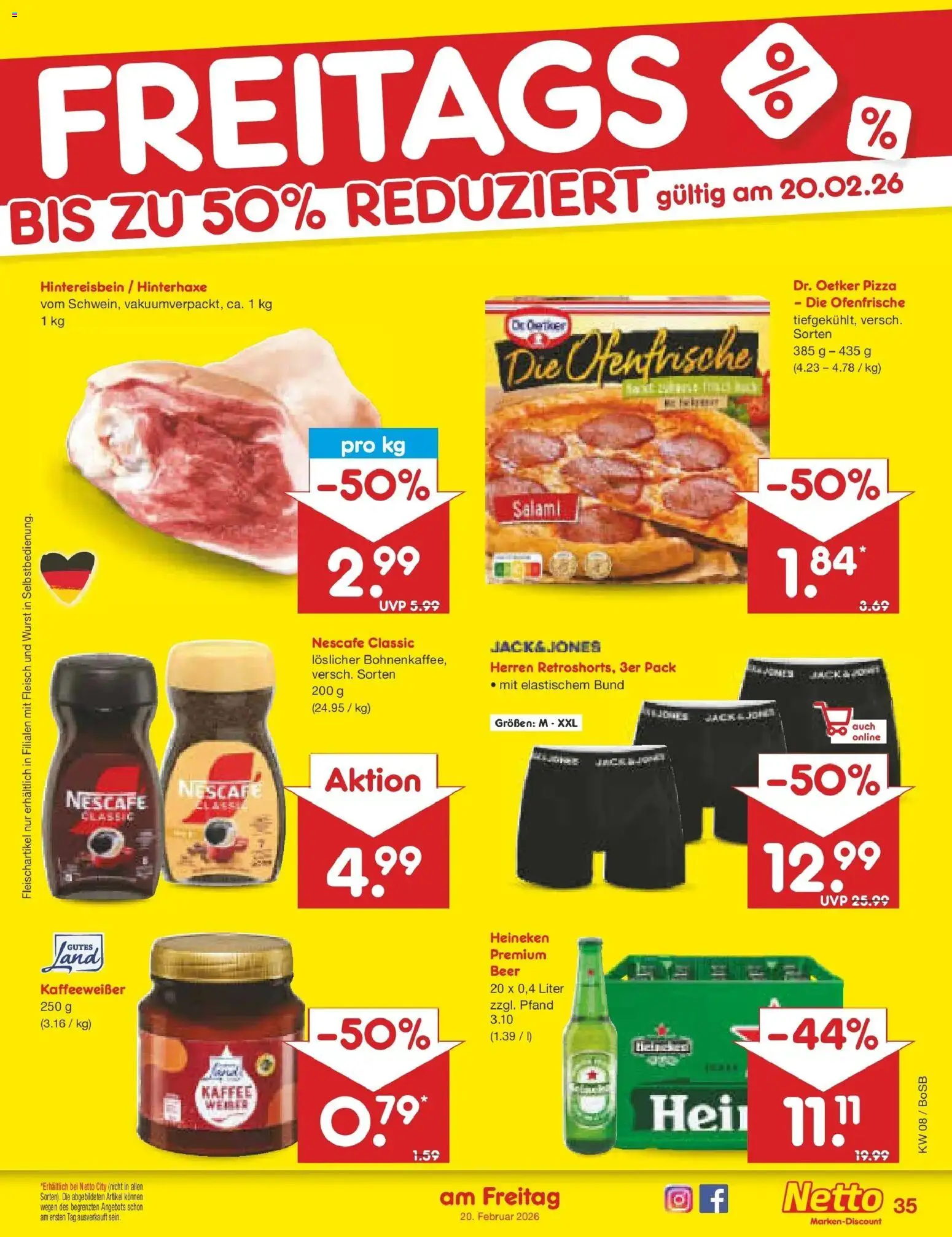 Netto Marken-Discount prospekt Stadtlohn	 – gültig ab 16.02.2026 | Seite: 49 | Produkte: Nescafe, Kaffee, Wurst, Fleisch