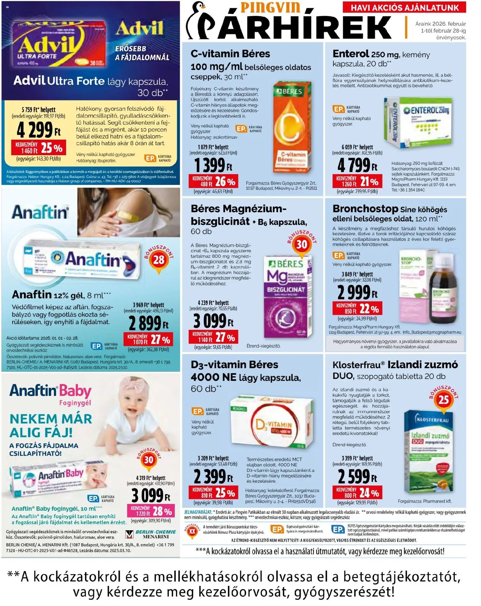 Pingvin Patika akciós ujság - amely érvényes a következő dátumtól: 01.02.2026 | Oldal: 10 | Termékek: Aloe vera