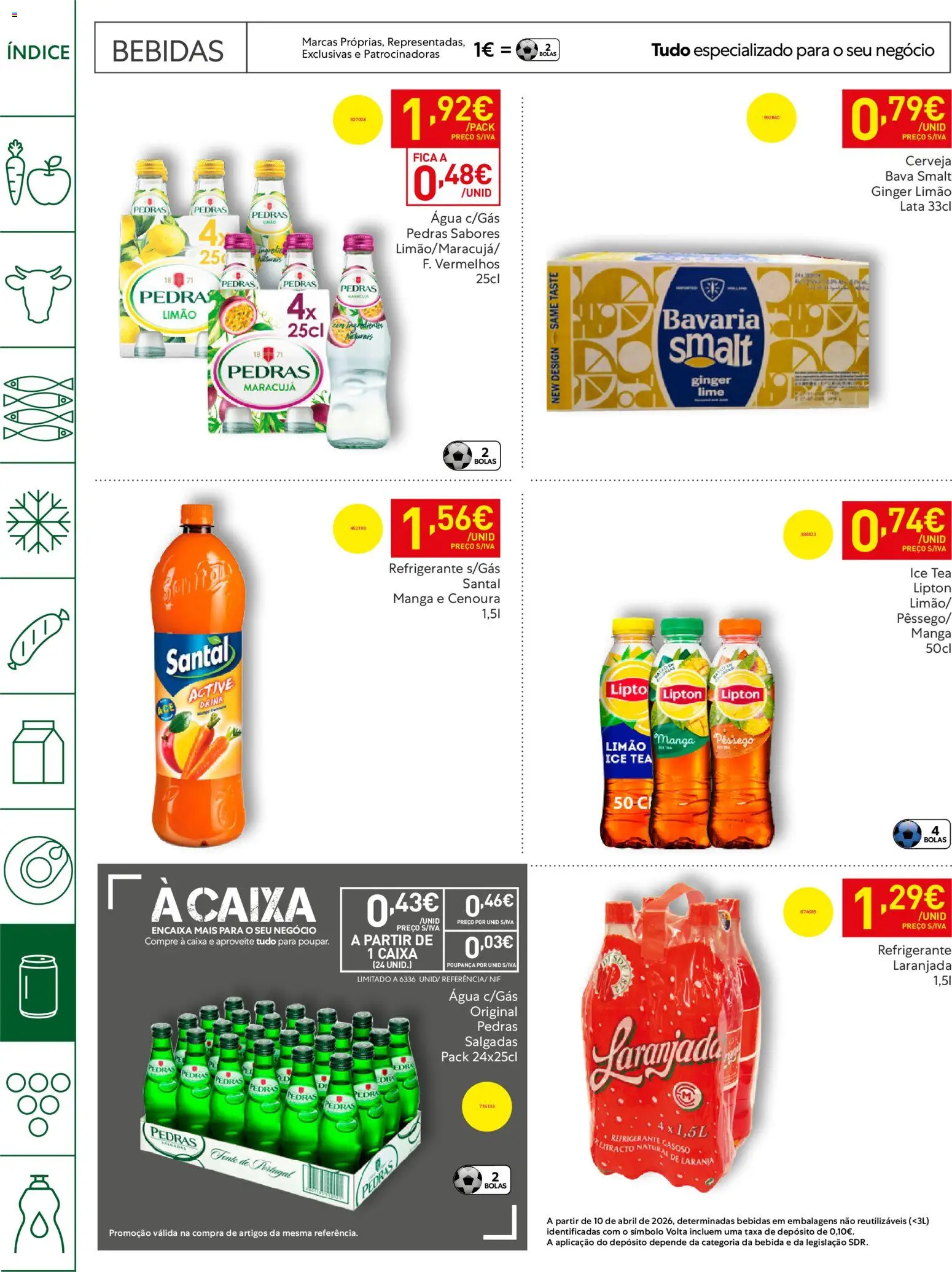 Recheio Horeca Madeira │ válido de 28.04.2026 | Página: 28 | Produtos: Agua, Refrigerante, Caixa, Cerveja