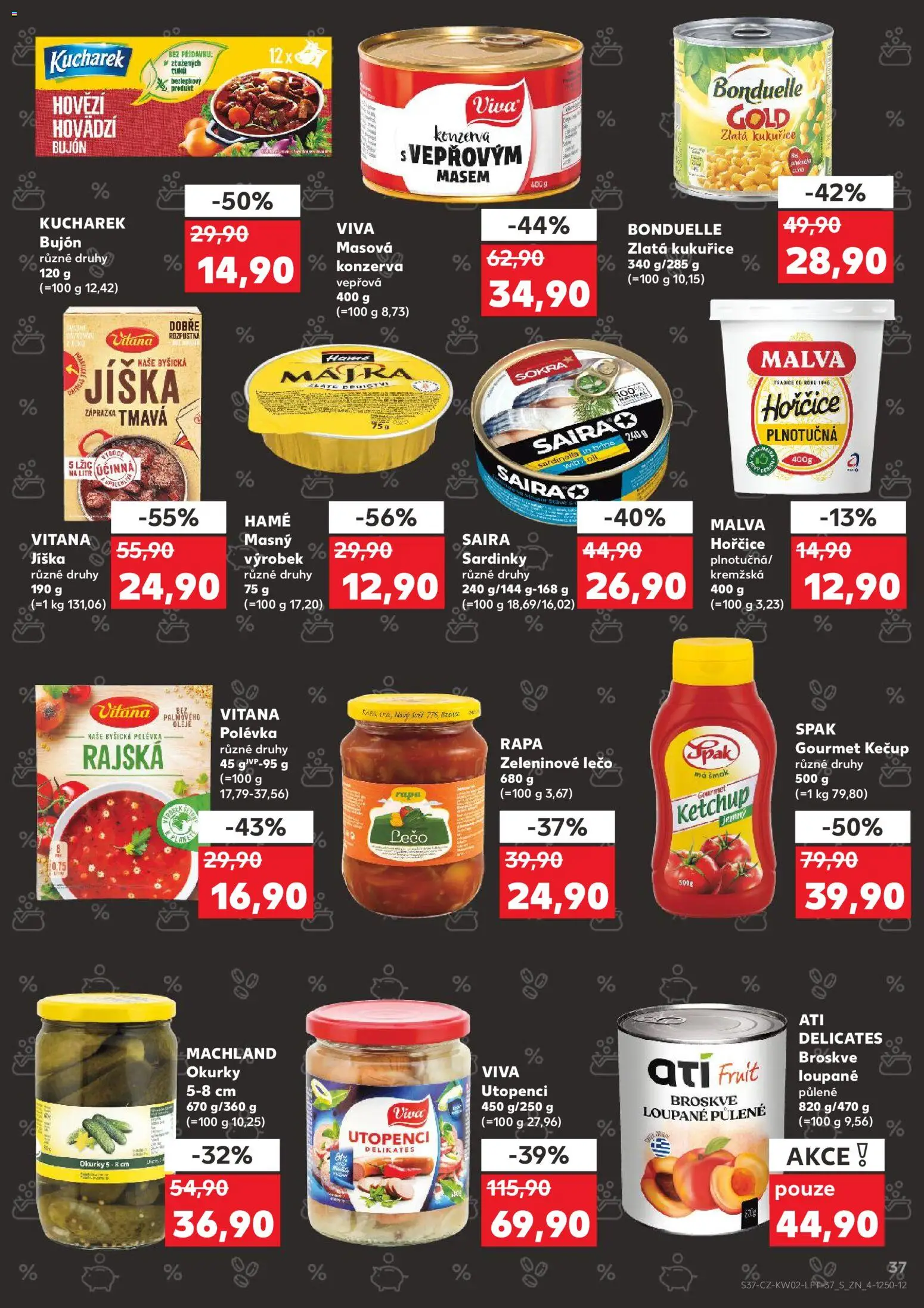 Kaufland leták - Plzeň od 07.01.2026 | Strana: 37 | Produkty: Jíška, Oleje, Okurky, Bujón