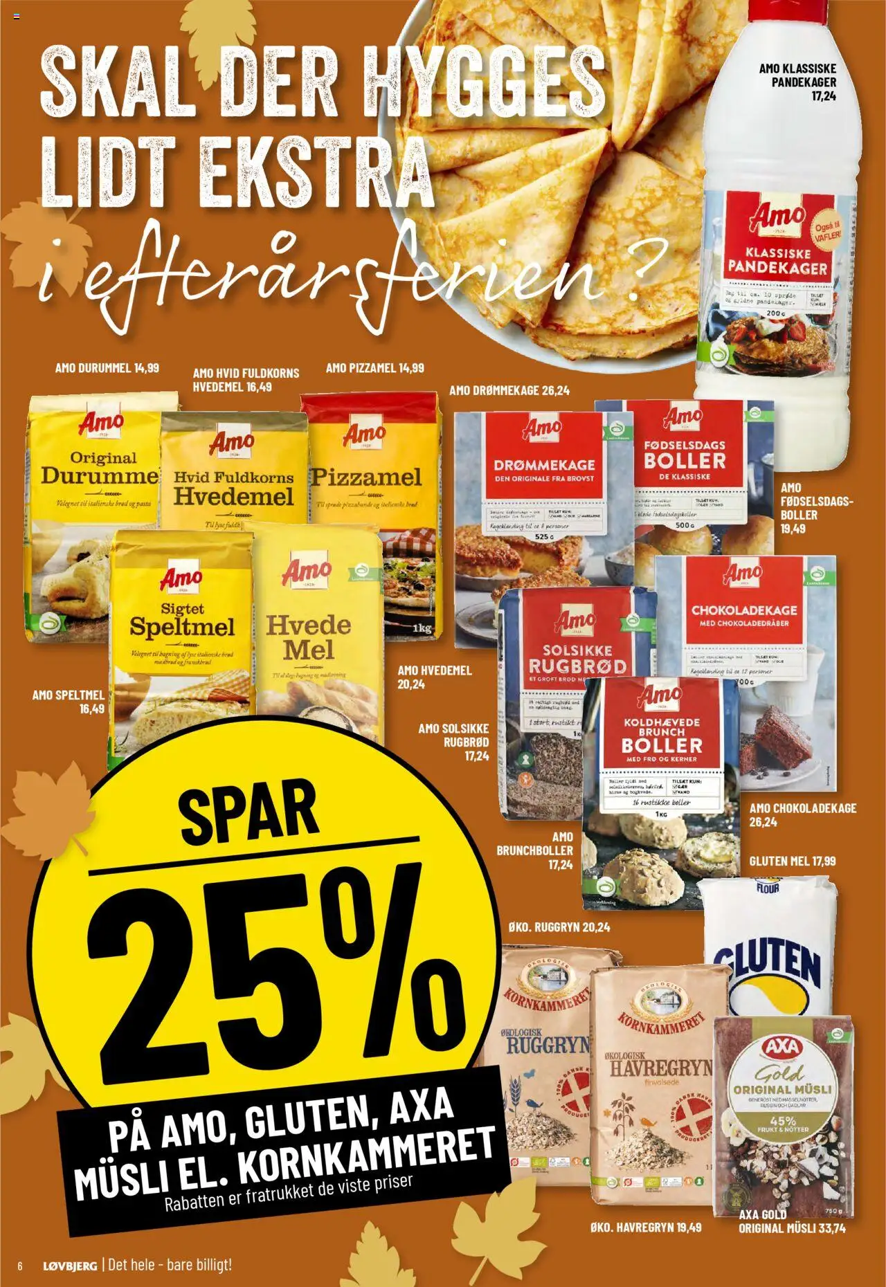 Løvbjerg tilbudsavis – gyldig fra 10.10.2025 | Side: 6 | Produkter: Chokoladekage, Te, Pasta, Hvedemel