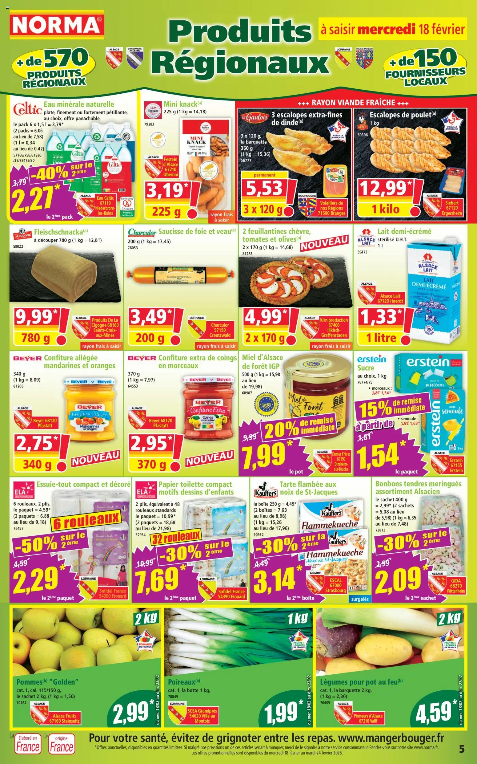 {H1} | Page: 5 | Produits: Eau minérale naturelle, Semoule, Viande, Tomates