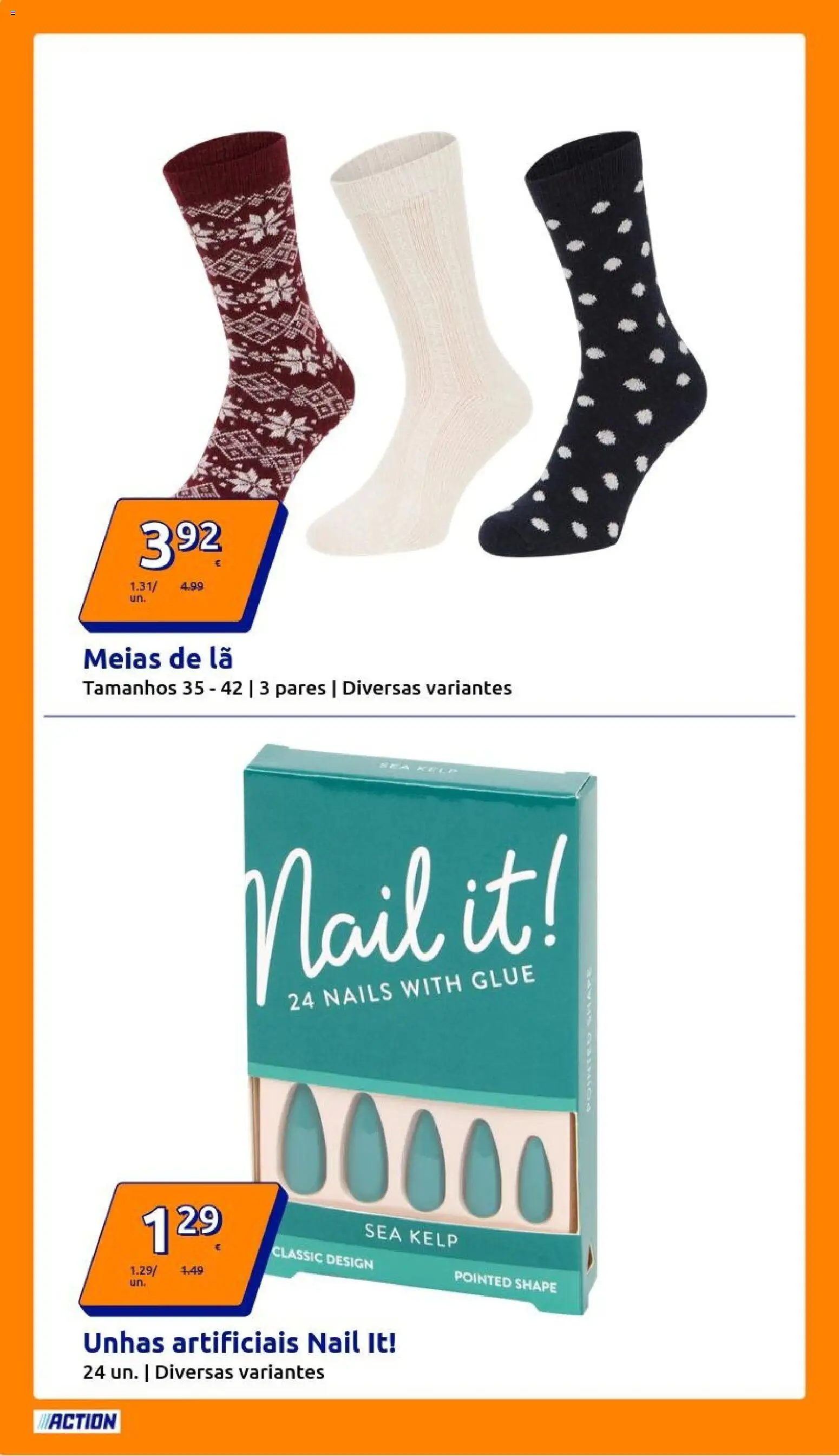 Action - Action PT week 52 2025 │ válido de 24.12.2025 | Página: 4 | Produtos: Meias