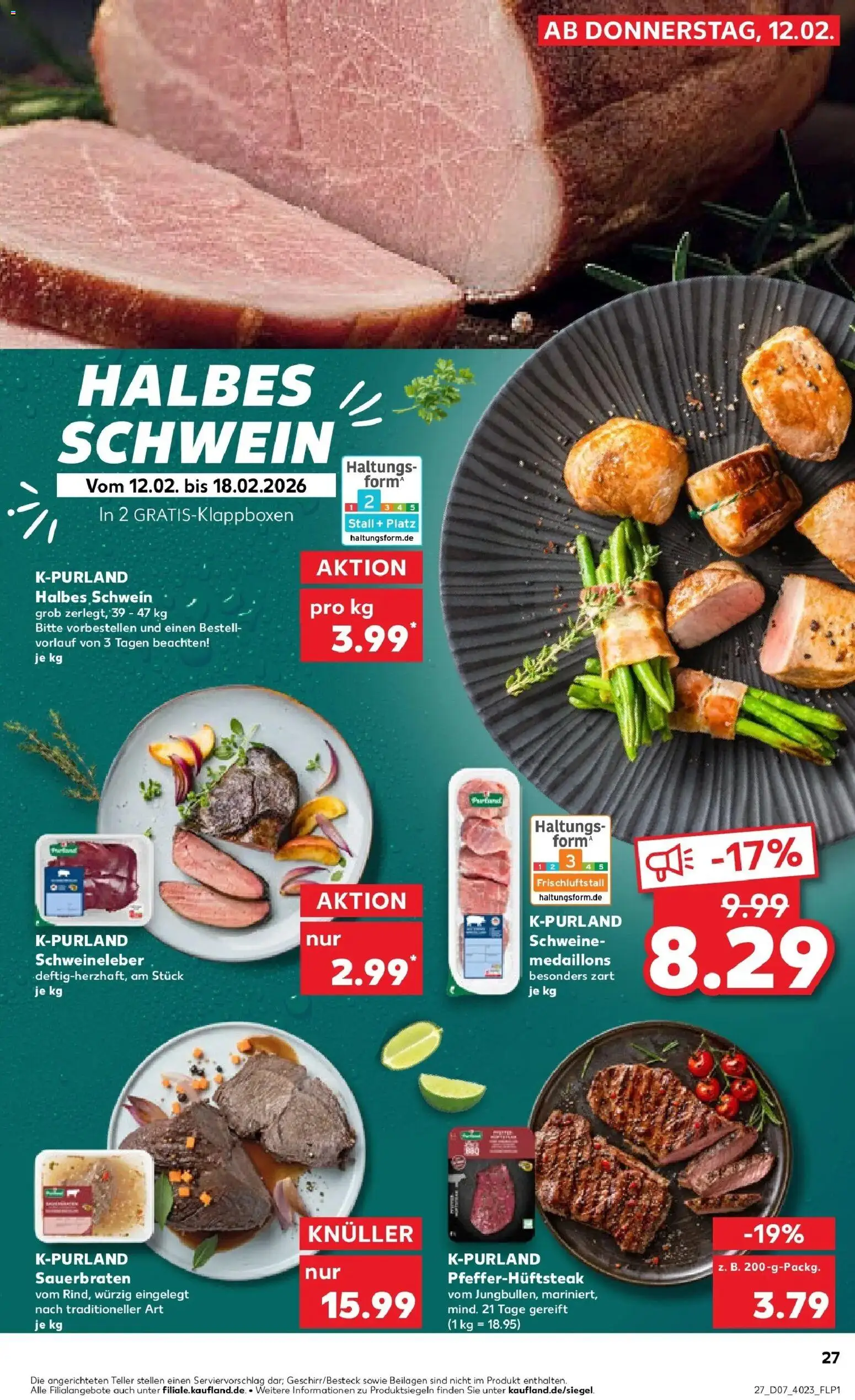 Kaufland prospekt Limbach-Oberfrohna	 – gültig ab 16.02.2026 | Seite: 27 | Produkte: Steak