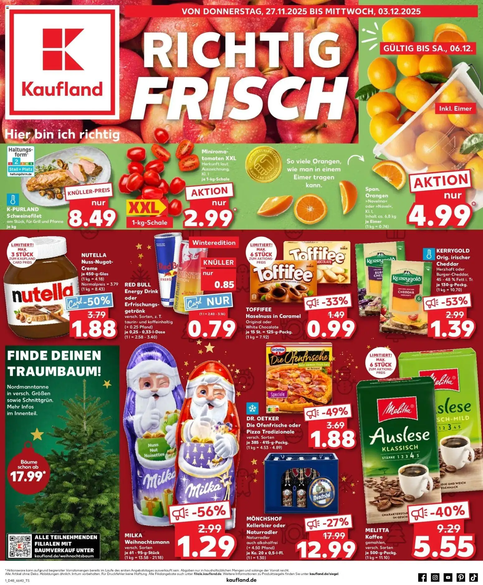 Kaufland prospekt Schwaigern	 – gültig ab 27.11.2025 | Seite: 2 | Produkte: Melitta kaffee, Ofenfrische, Nutella, Schweinefilet