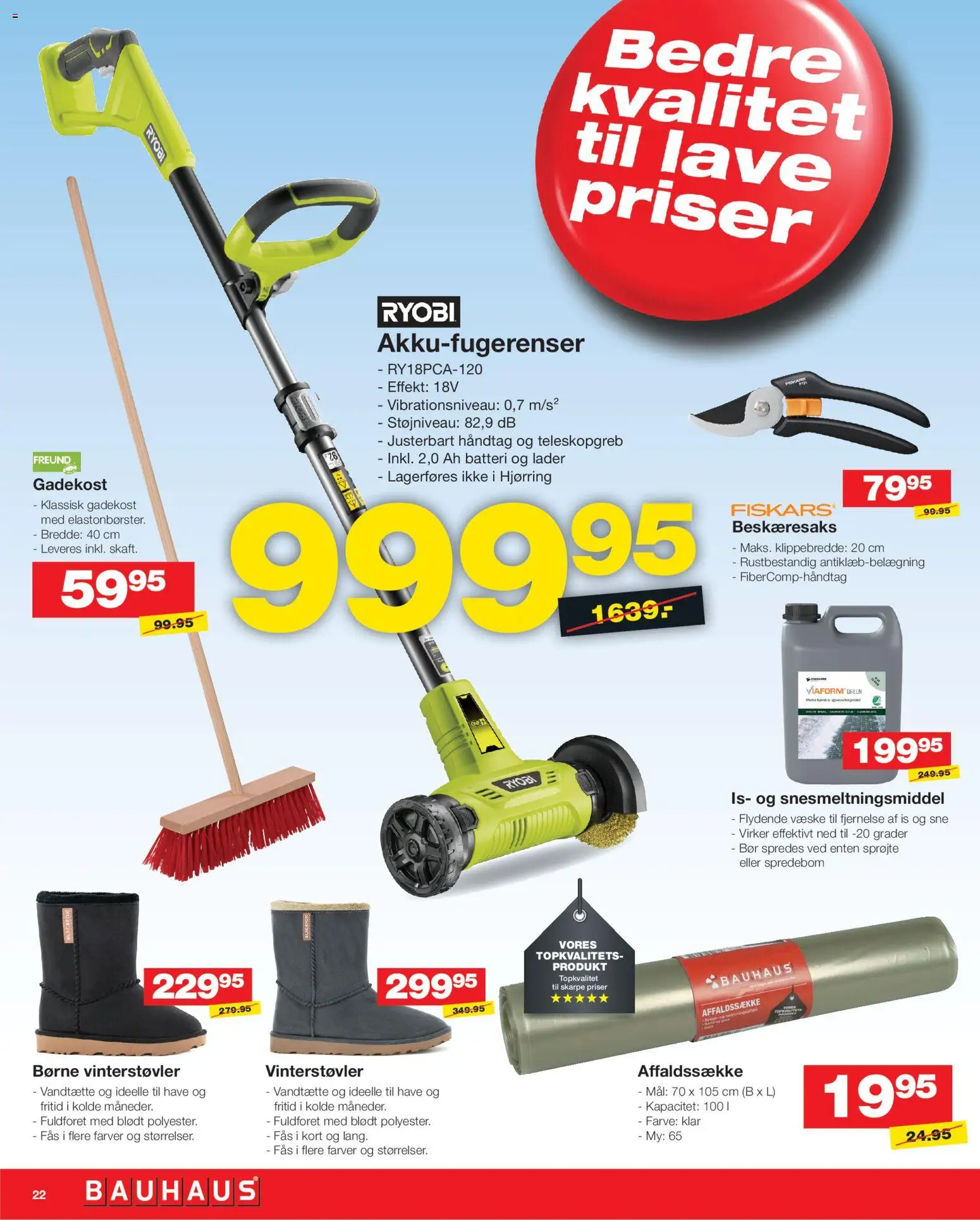 Bauhaus tilbudsavis – gyldig fra 27.12.2025 | Side: 22 | Produkter: Is, Batteri