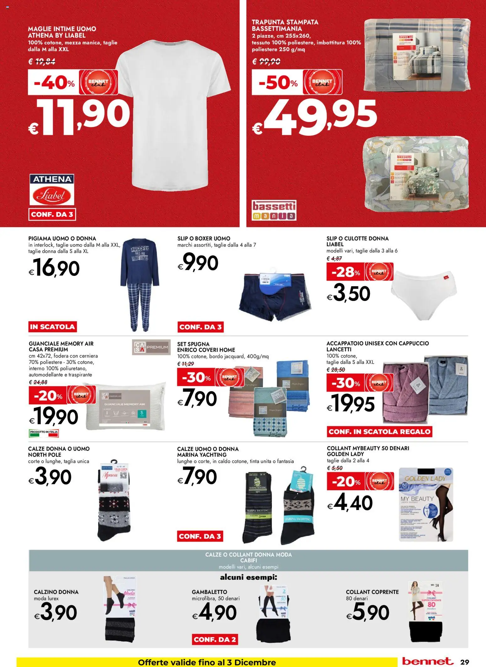 Volantino bennet del 20.11.2025 | Pagina: 29 | Prodotti: Spugna, Accappatoio, Collant, Cappuccio