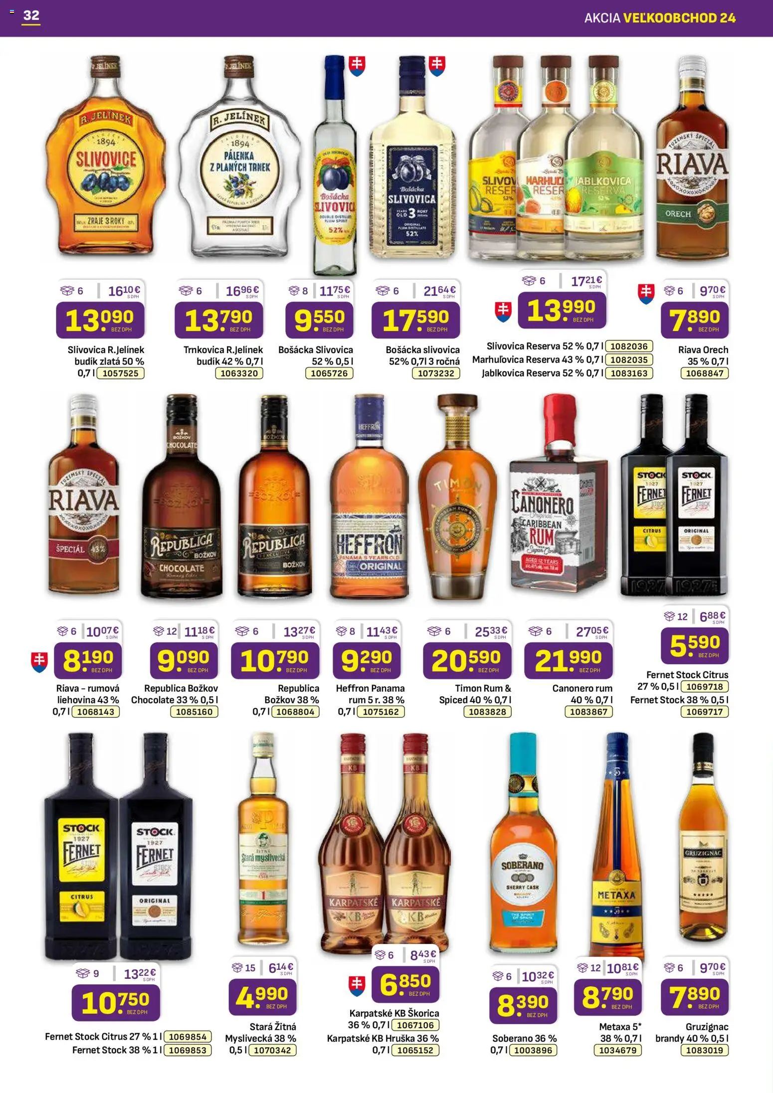 Nové Libex akcie – leták je platný od 01.12.2025 | Strana: 32 | Produkty: Božkov, Soberano, Slivovica, Rum