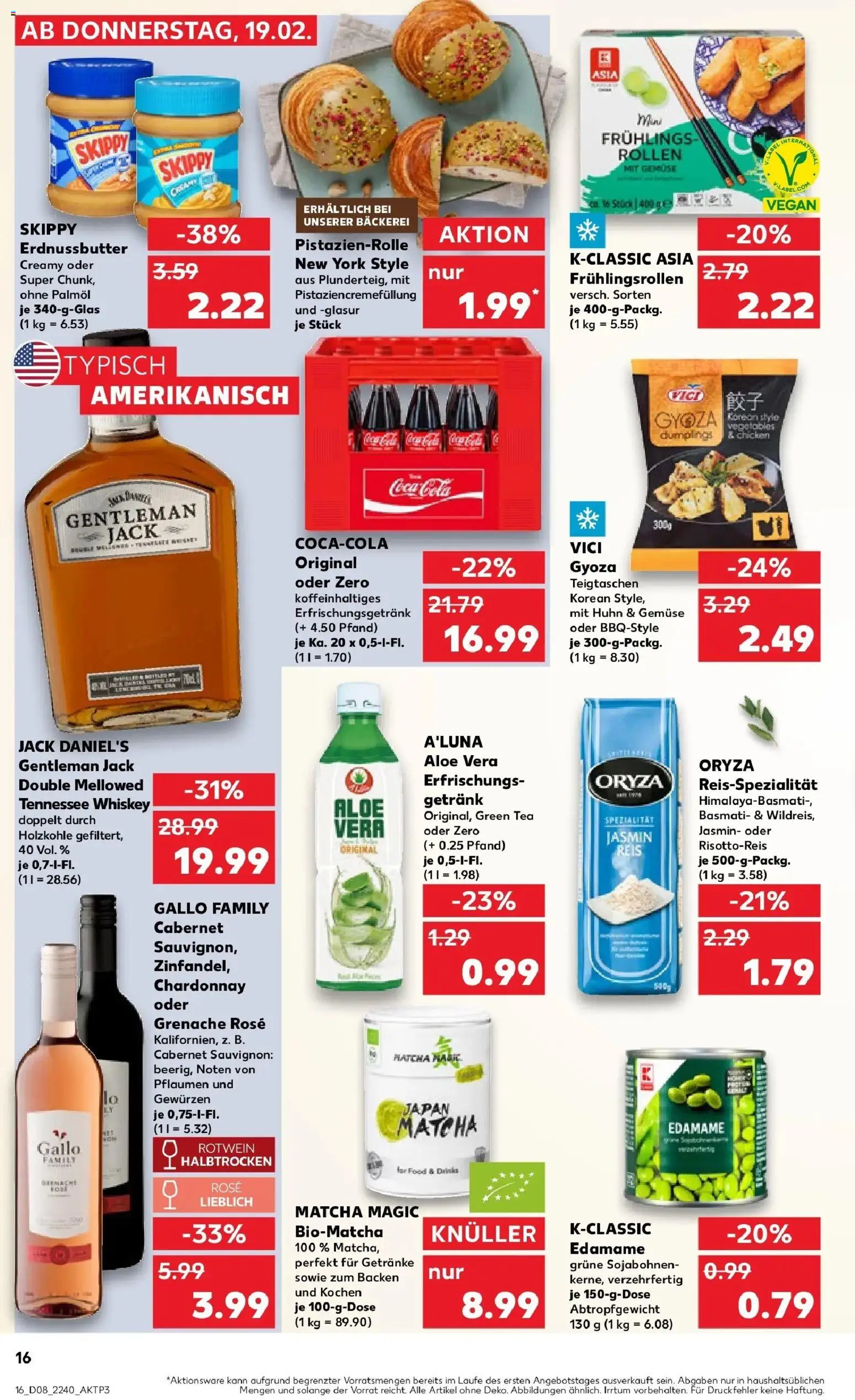 Kaufland prospekt Backnang	 – gültig ab 19.02.2026 | Seite: 24 | Produkte: Cola, Butter, Rotwein, Whiskey