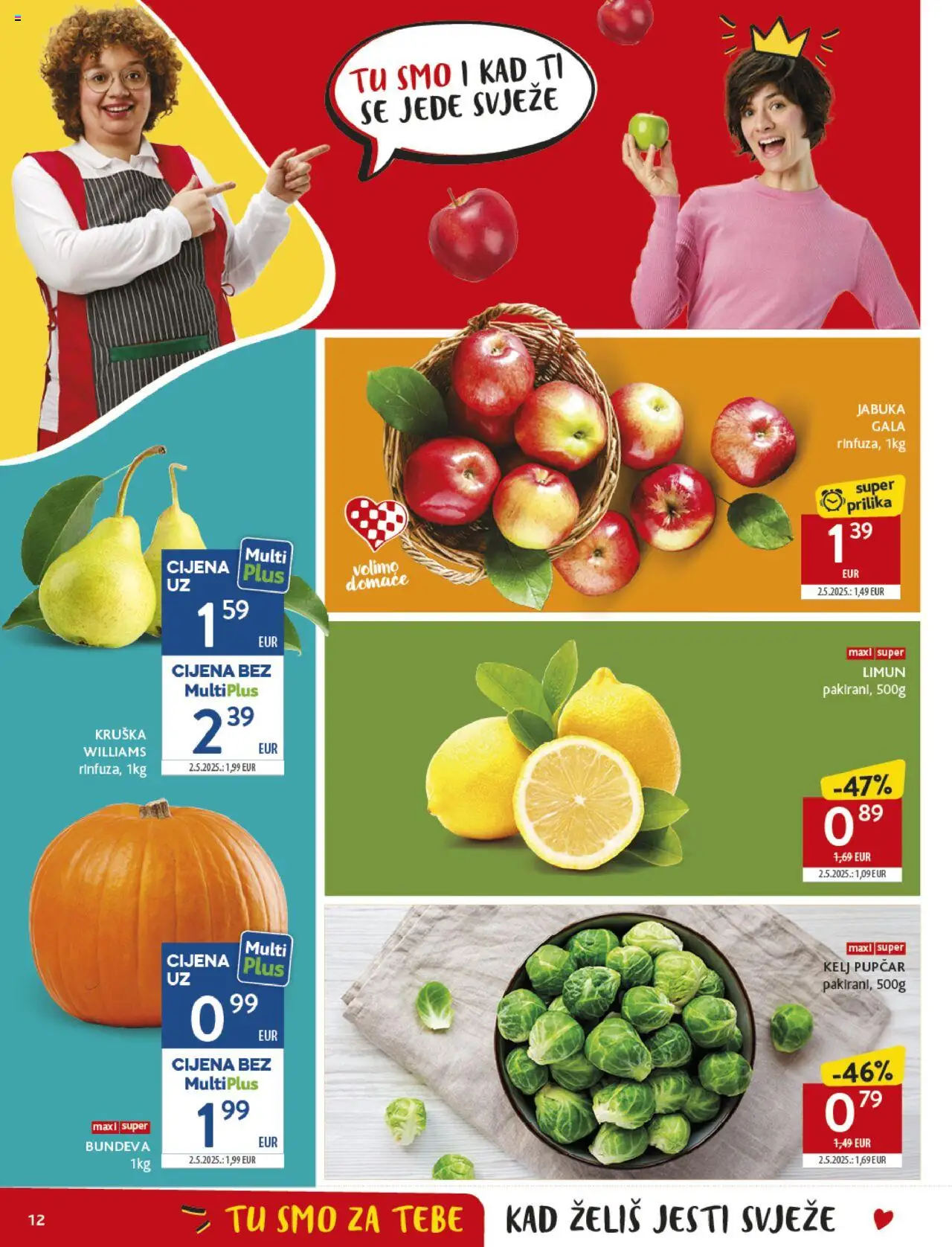 Konzum katalog | vrijedi od 22.10.2025 | Stranica: 12 | Proizvodi: Kelj, Limun, Bundeva, Jabuka