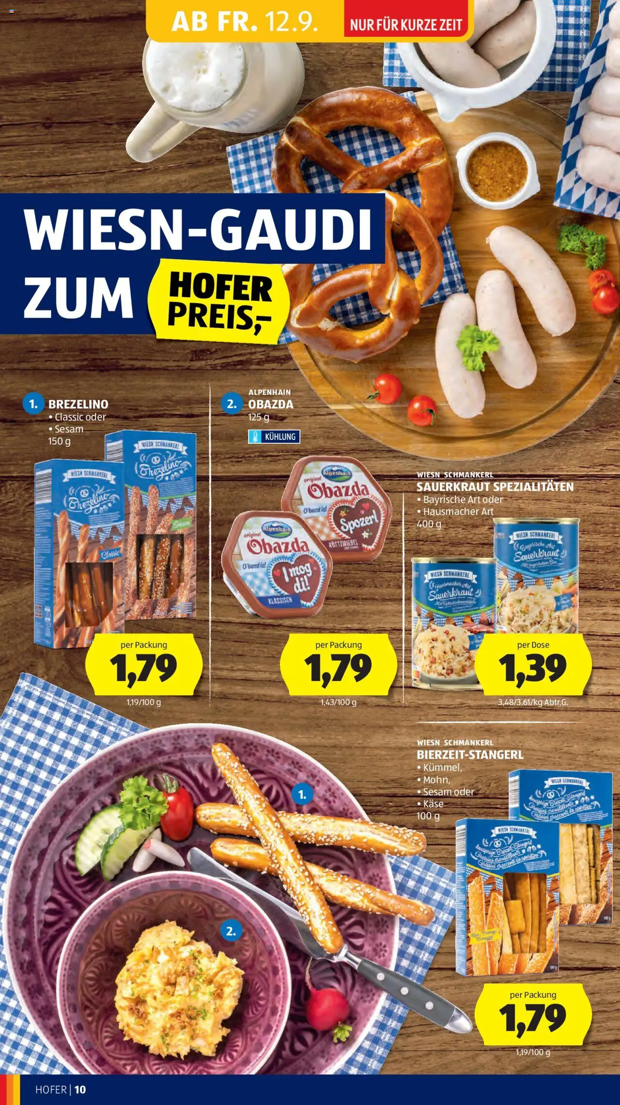 Hofer Flugblatt gültig ab 12.09.2025 | Seite: 12 | Produkte: Käse