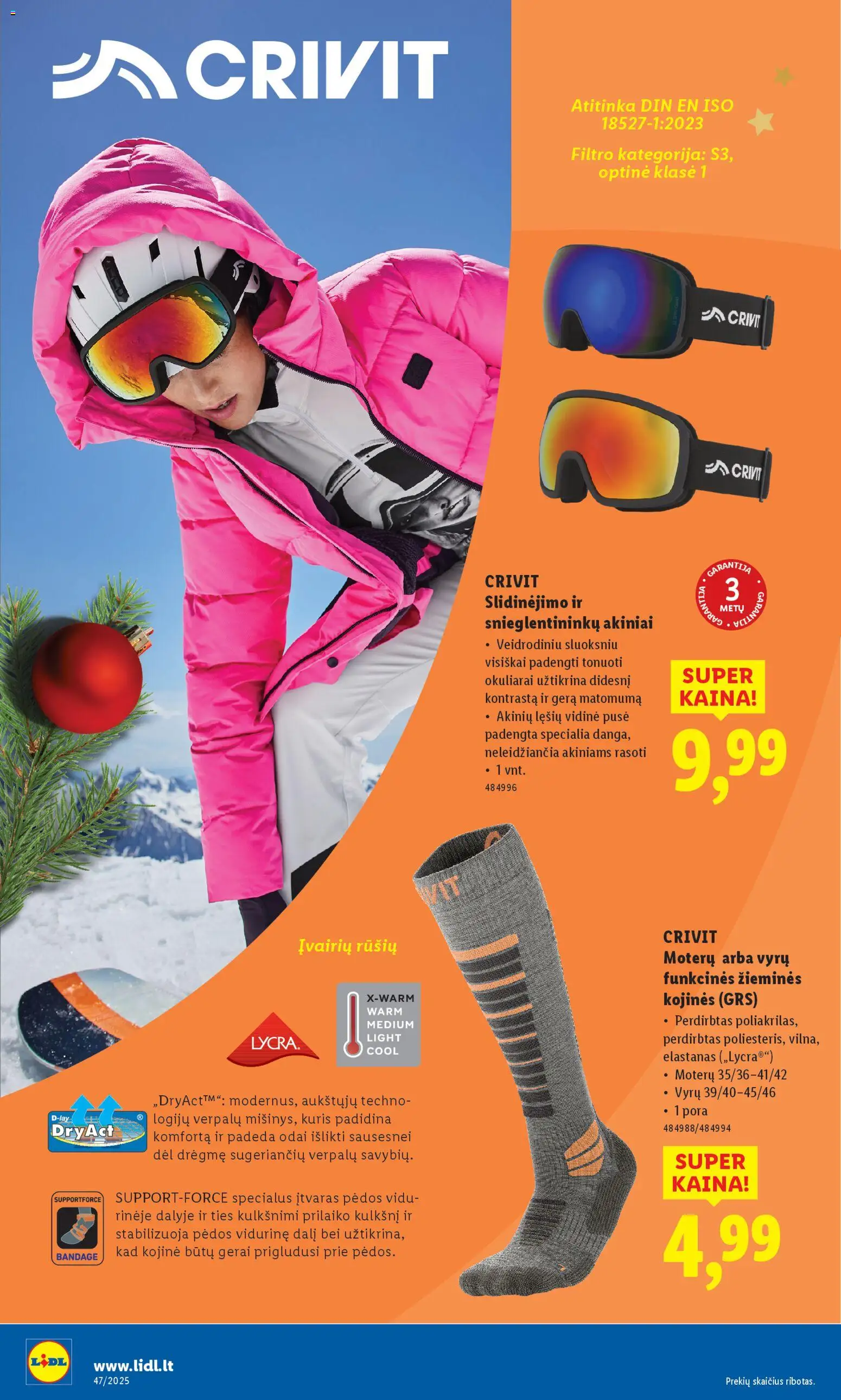LIDL akcijos nuo 17.11.2025 | Puslapis: 22 | Prekių: Kojinės, Akiniai