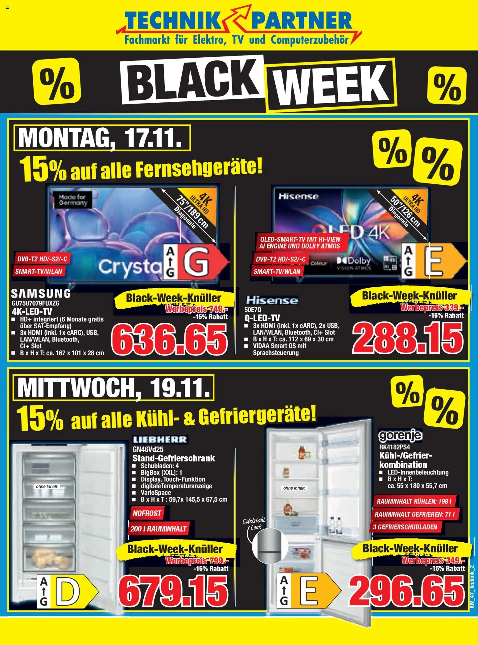 HERKULES - Black Friday – gültig ab 17.11.2025 | Seite: 2 | Produkte: Liebherr, Gorenje, Samsung, TV