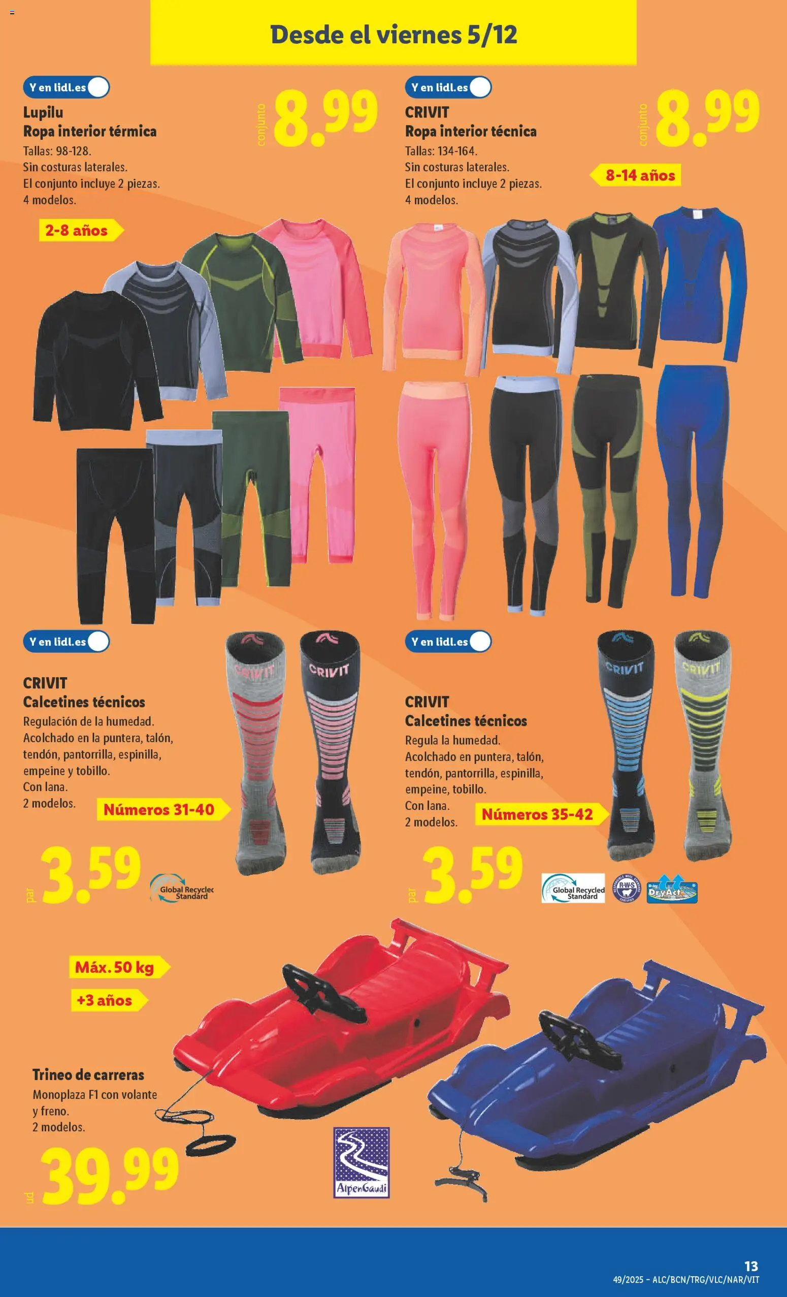 Lidl folleto de bazar │ válido desde el 01.12.2025 | Página: 35 | Productos: Ropa interior, Ropa