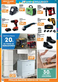 Pré-visualização E.Leclerc - Folheto Aniversário Lamego válido de 16.10.2025 | Página: 18 | Produtos: Colchões, Bateria, Espelho, Martelo