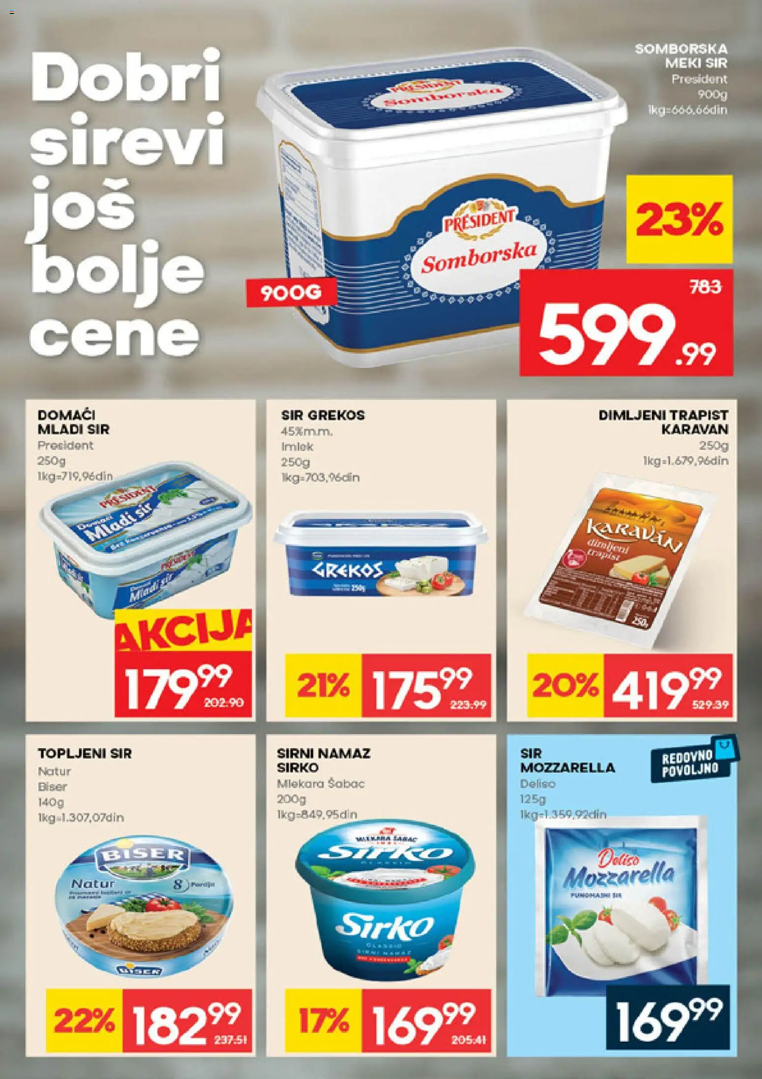 Idea katalog - važi od 26.03.2026 | Strana: 9 | Proizvode: Mladi sir, Sir, Mozzarella, Topljeni sir