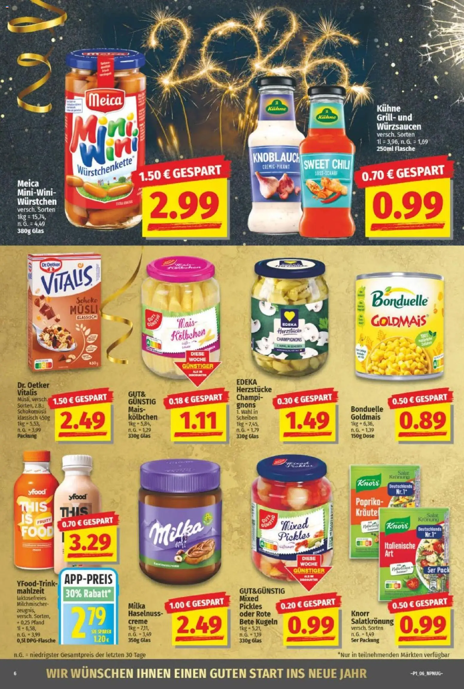 NP Discount Prospekt – gültig ab 28.12.2025 | Seite: 6 | Produkte: Grill, Milka, Meica, YFood