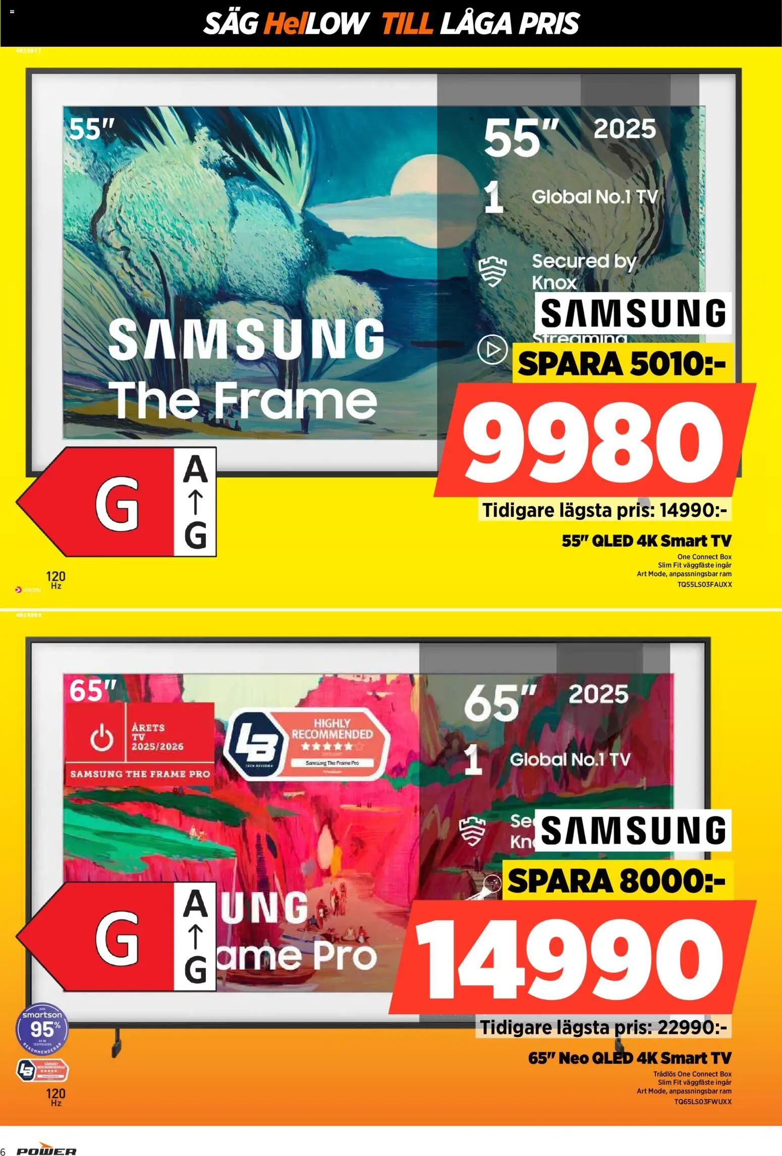 Power reklamblad aktuell från 12.01.2026 | Sida: 6 | Produkter: Såg, Smart tv, Tv