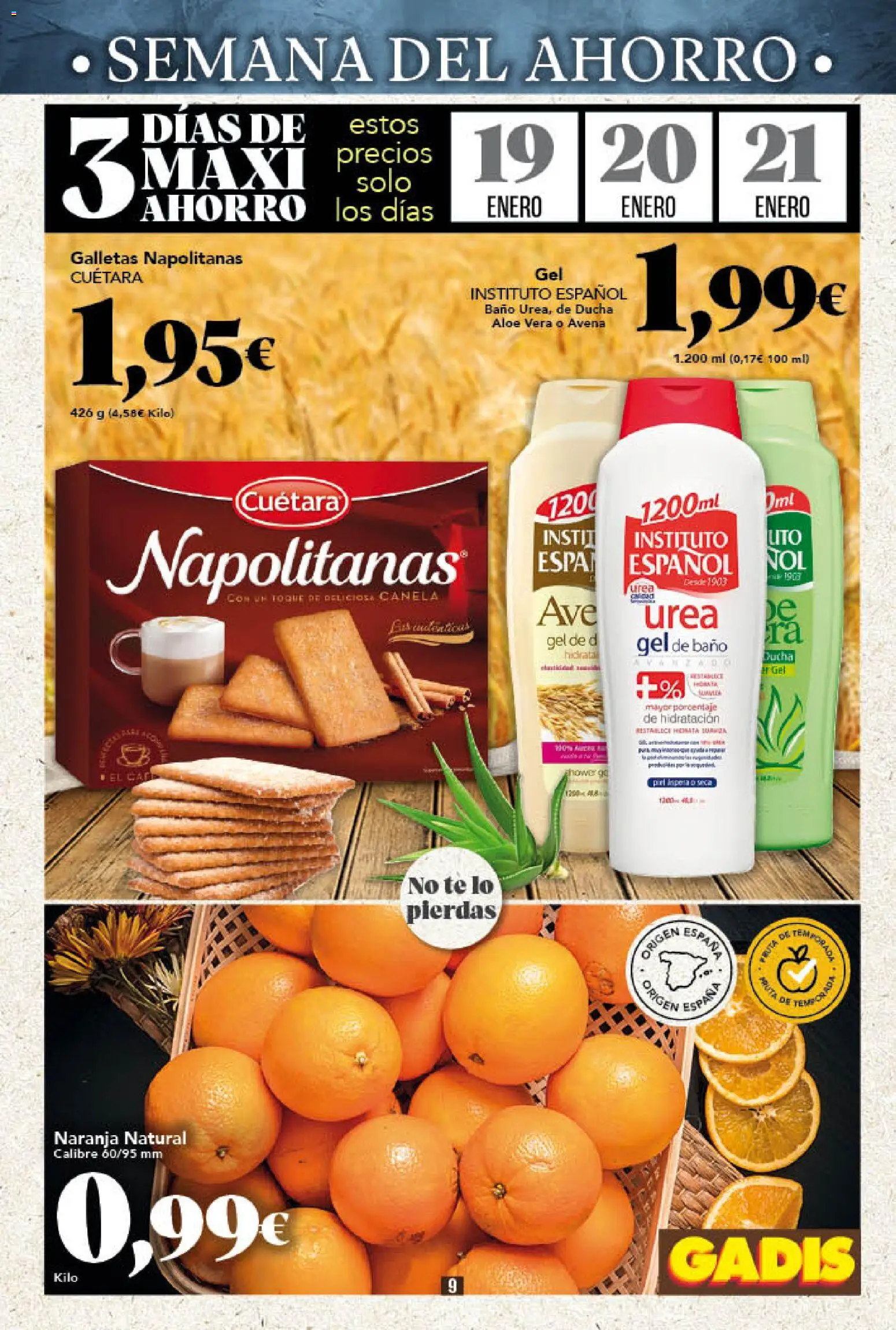 Gadis - folleto │ válido desde el 15.01.2026 | Página: 9 | Productos: Gel de baño, Té, Galletas, Ducha