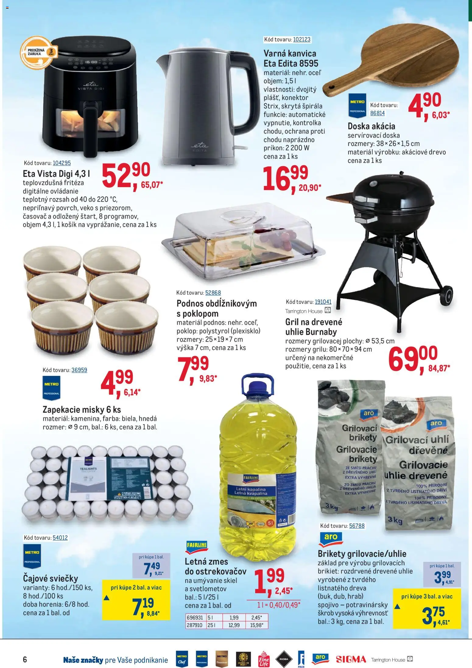 Nové Metro akcie – leták je platný od 08.04.2026 | Strana: 6 | Produkty: Gril, Fritéza, Teplovzdušná frítéza, Varná kanvica