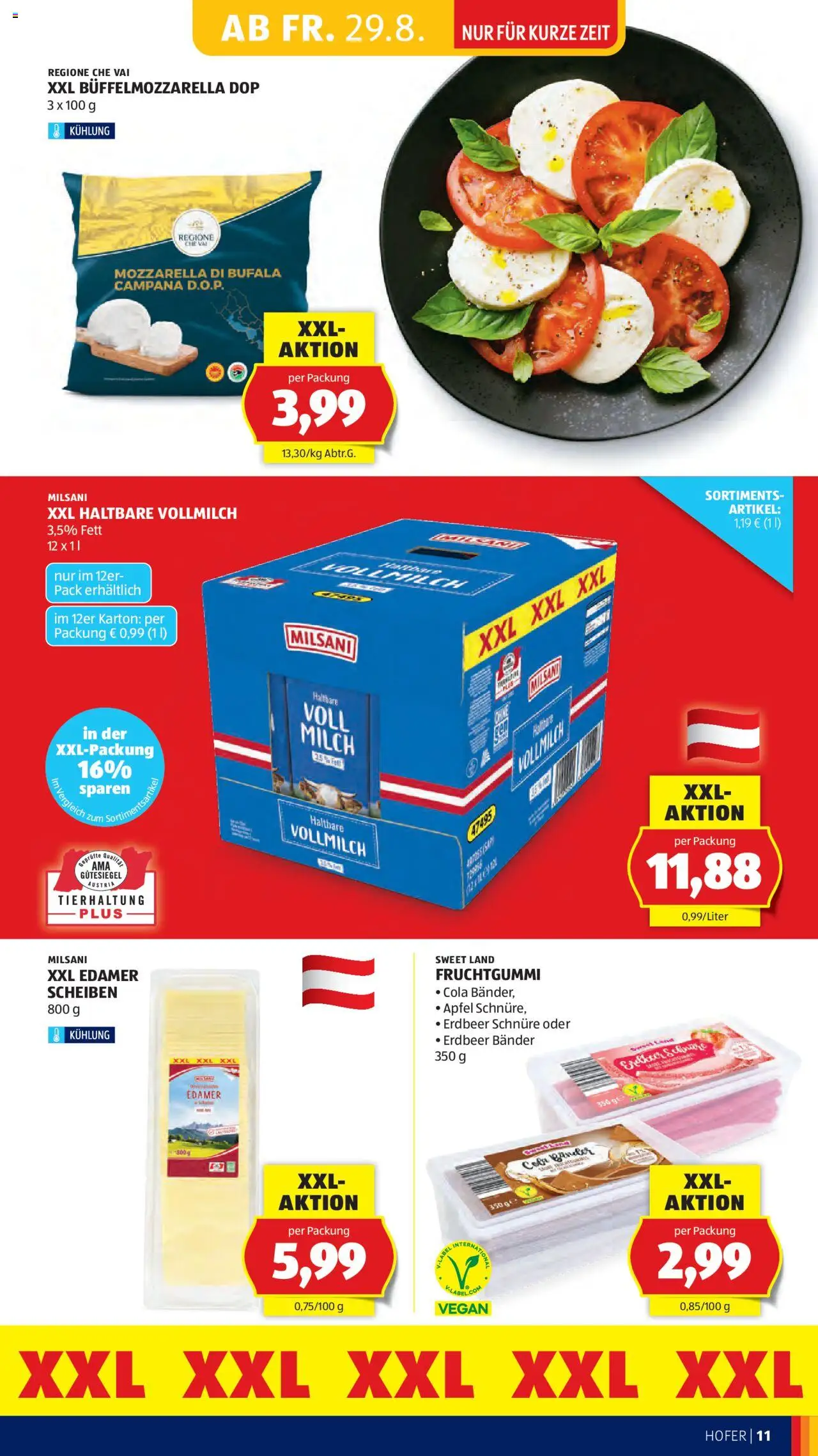 Hofer Flugblatt gültig ab 29.08.2025 | Seite: 13 | Produkte: Milch, Äpfel