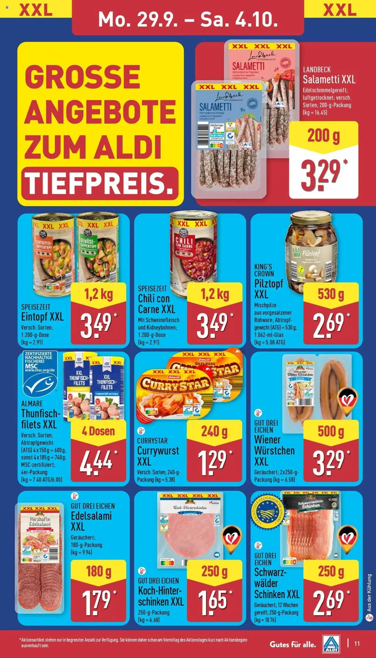 Aldi - ALDI Nord: Wochenangebote – gültig ab 28.09.2025 | Seite: 13 | Produkte: Gewicht, Paprika, Schinken, Schweinefleisch