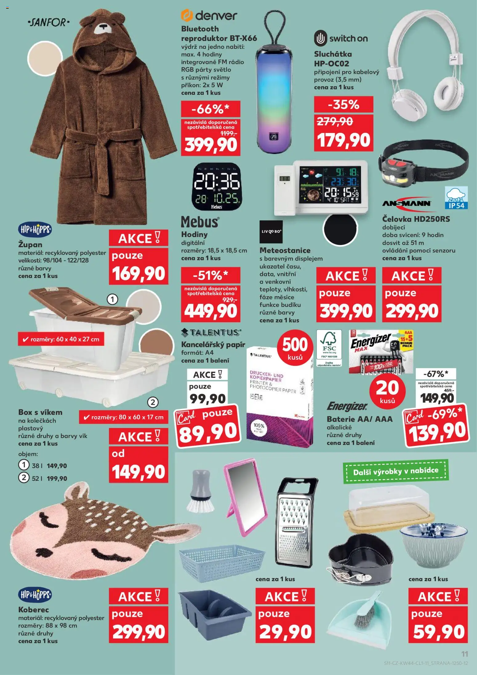 Kaufland leták - Kolín od 29.10.2025 | Strana: 11 | Produkty: Rádio, Bluetooth reproduktor, Talentus, Barvy