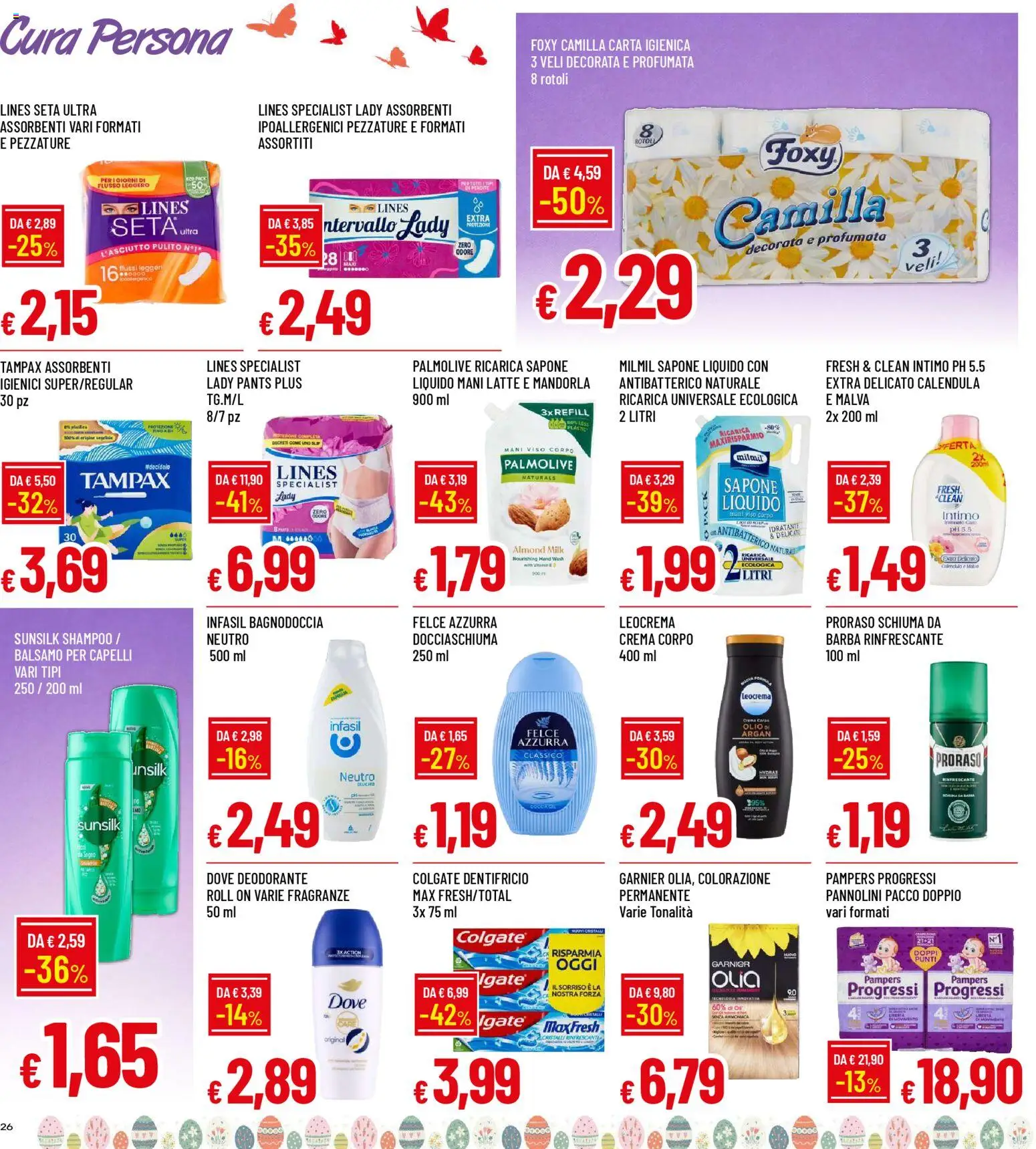 Volantino Galassia del 26.03.2026 | Pagina: 26 | Prodotti: Balsamo, Crema, Intimo, Pampers