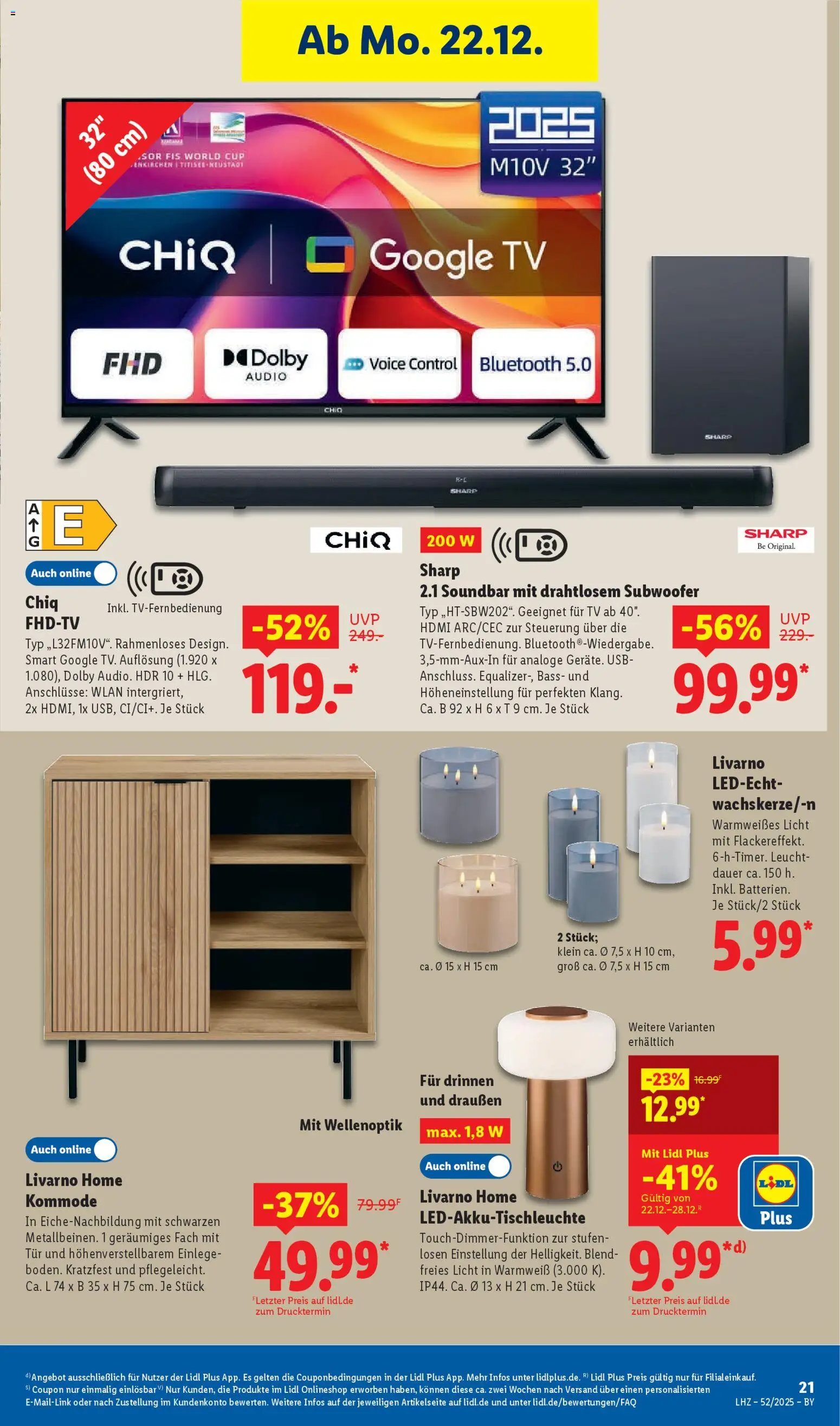 Lidl Prospekt Uffenheim – gültig ab 22.12.2025 | Seite: 33 | Produkte: USB, Kommode, Tür, TV