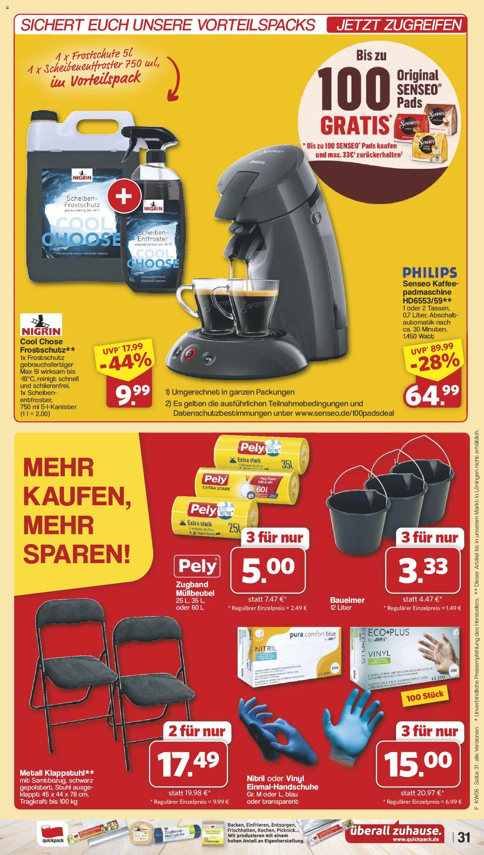 Famila Nordwest Prospekt 	 – gültig ab 26.01.2026 | Seite: 31 | Produkte: Philips, Senseo, Kaffee, Stuhl