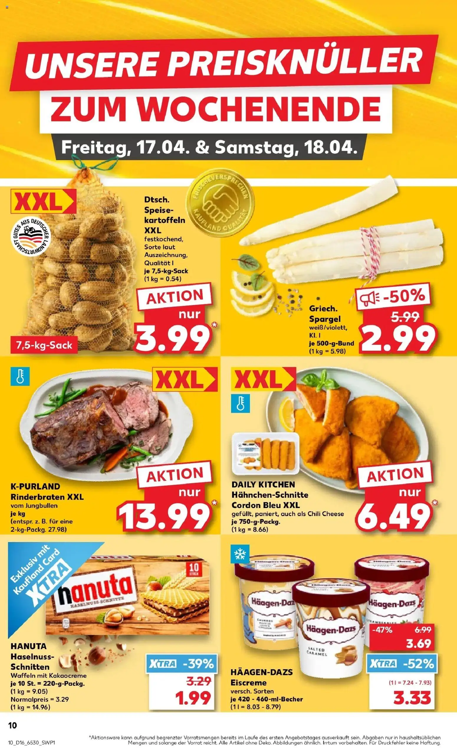 Kaufland Prospekt Dresden	 – gültig ab 16.04.2026 | Seite: 10 | Produkte: Rinderbraten, Eiscreme, Spargel, Chili