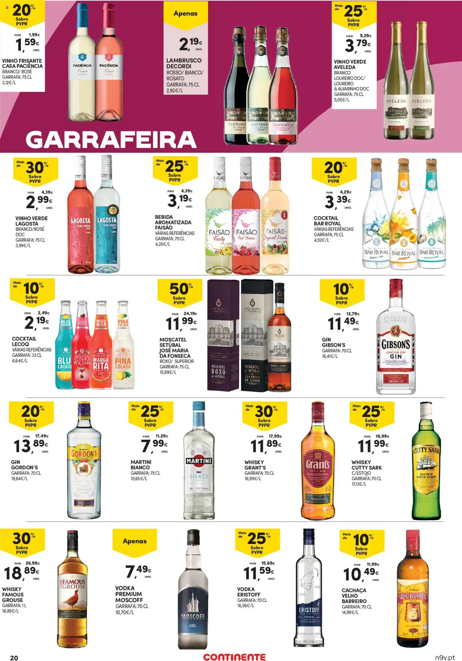 Continente - Açores │ válido de 19.02.2026 | Página: 20 | Produtos: Whisky, Lagosta, Gin, Bebida